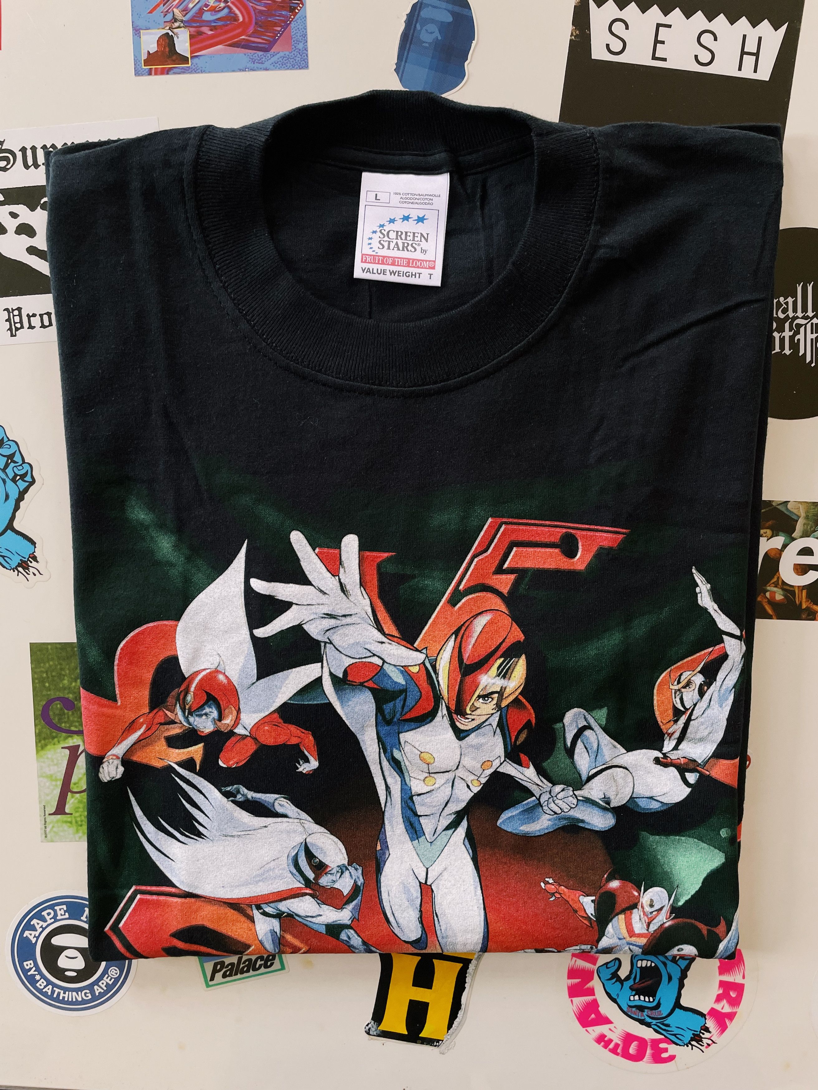Anime × Japanese Brand × Vintage Vintage 90s Tatsunoko Science Ninja Team Gatchaman T-shirt Size US L / EU 52-54 / 3 - 6 Thumbnail
