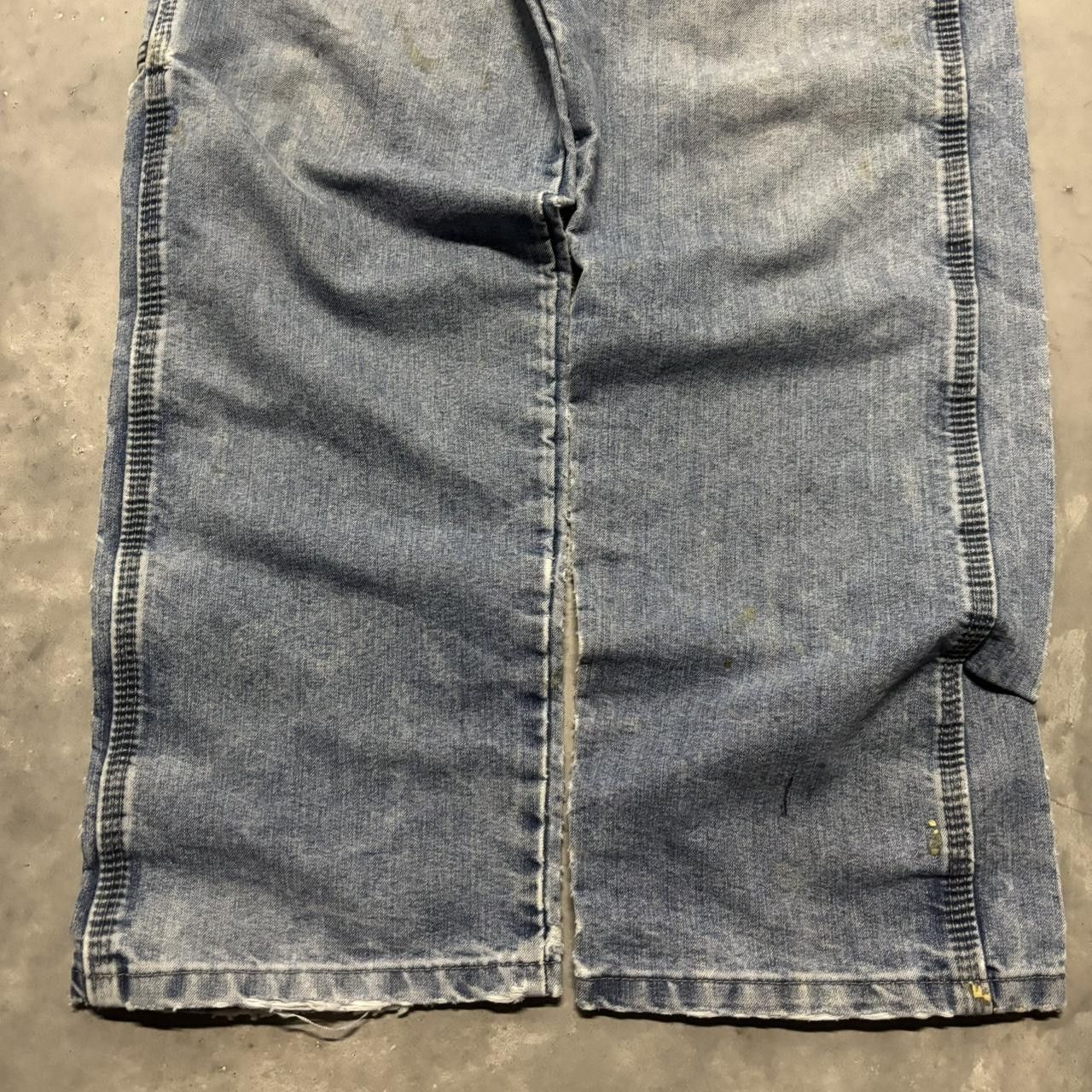 Japanese Brand × Vintage Crazy Vintage Y2K/2000s Grunge Medium Wash Distressed Skater Carpenter Denim Jeans! Size US 32 / EU 48 - 6 Thumbnail