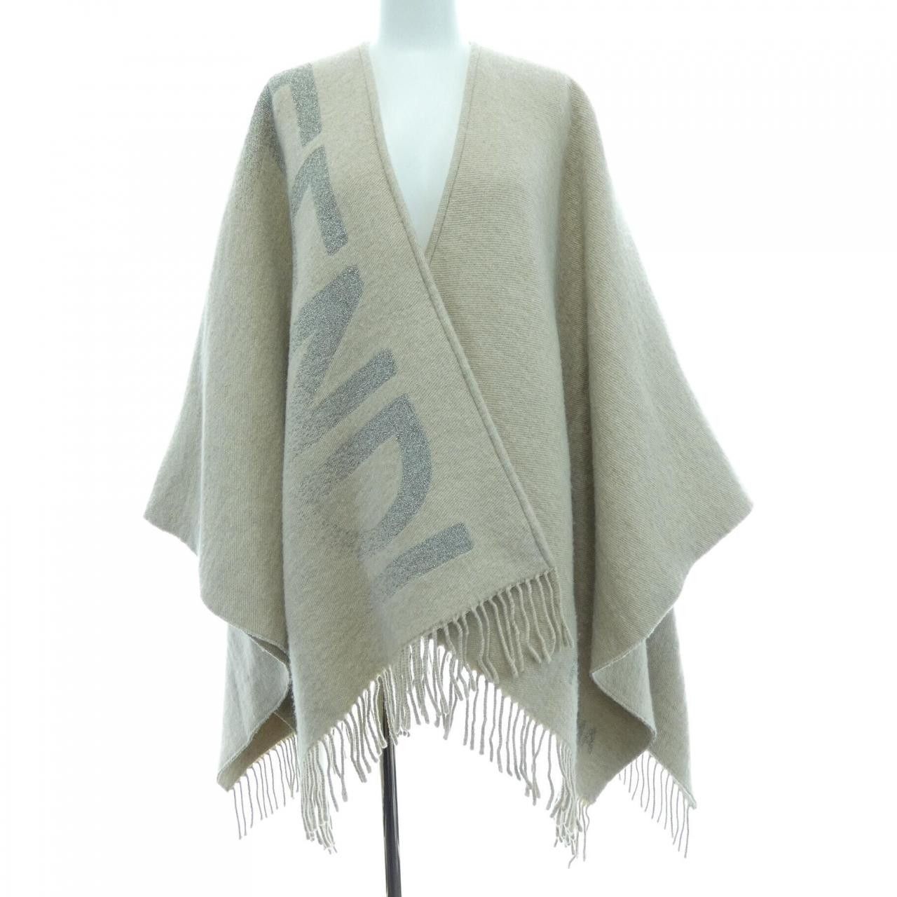 Fendi Fendi Fendi Cashmere Blend Cape Textile Outerwear FXX788AR0Q DUTY FREE for USA Size ONE SIZE - 1 Thumbnail
