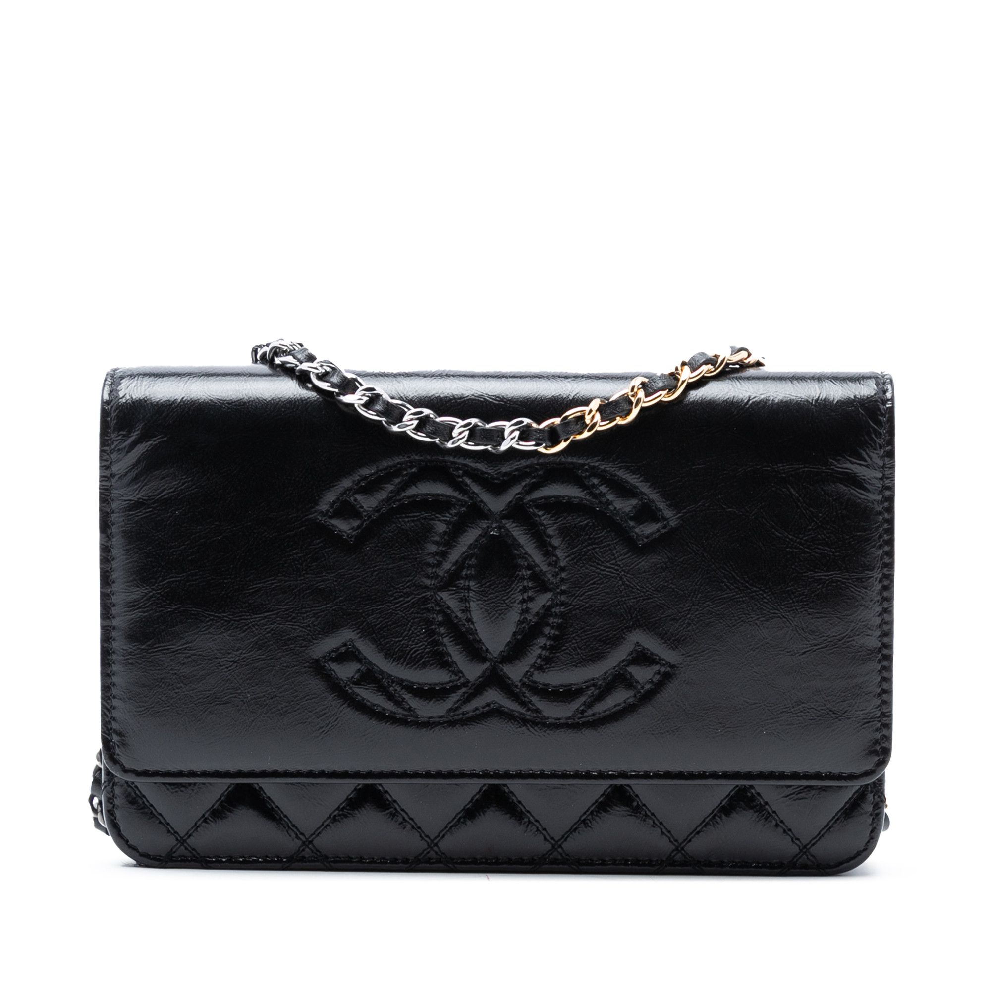 Chanel Chanel CC Shiny Aged Calfskin Wallet On Chain Size ONE SIZE - 1 Thumbnail