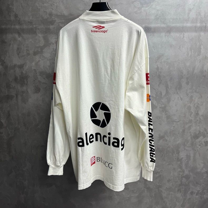 Balenciaga Balenciaga White Letter Printed Plain Knitted Long Sleeve-2 Size US XL / EU 56 / 4 - 5 Thumbnail
