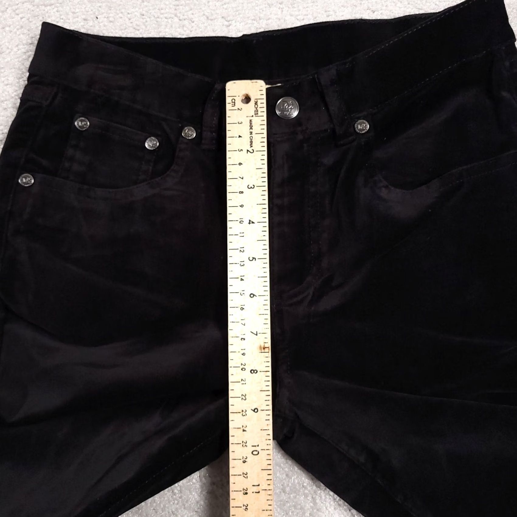 Velour Diane Gilman DG2 Velour Pants Women's 2P Petite Black Stretch Mid-Rise Straight Dress Pants convex Size 26" / US 2 / IT 38 - 6 Thumbnail