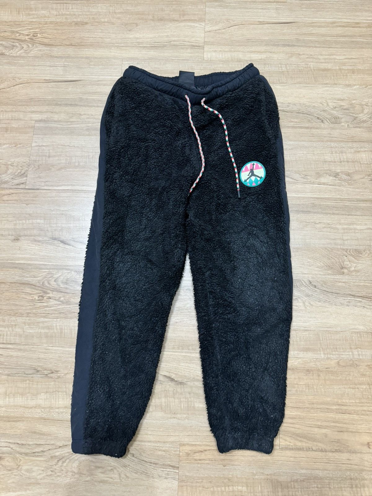 Image of Jordan Nike Jordan Brand Thick Fleece Jogger Pants in Black, Men's (Size 31)