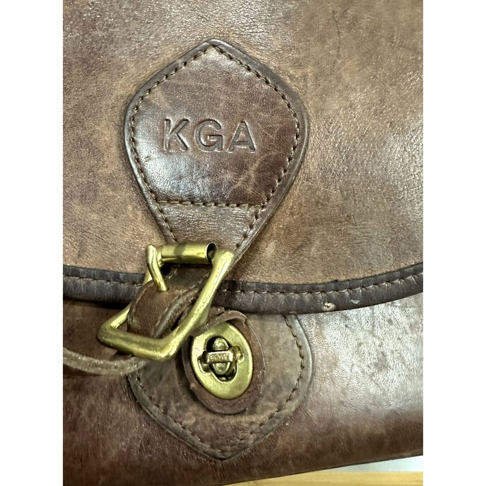 Vintage VINTAGE J. W. Hulme Medium Leather Bag Satchel Purse Crossbody USA Aged Leather Women Bag Messenger Duck 16” Strap Mens Women Girls Size ONE SIZE - 4 Thumbnail