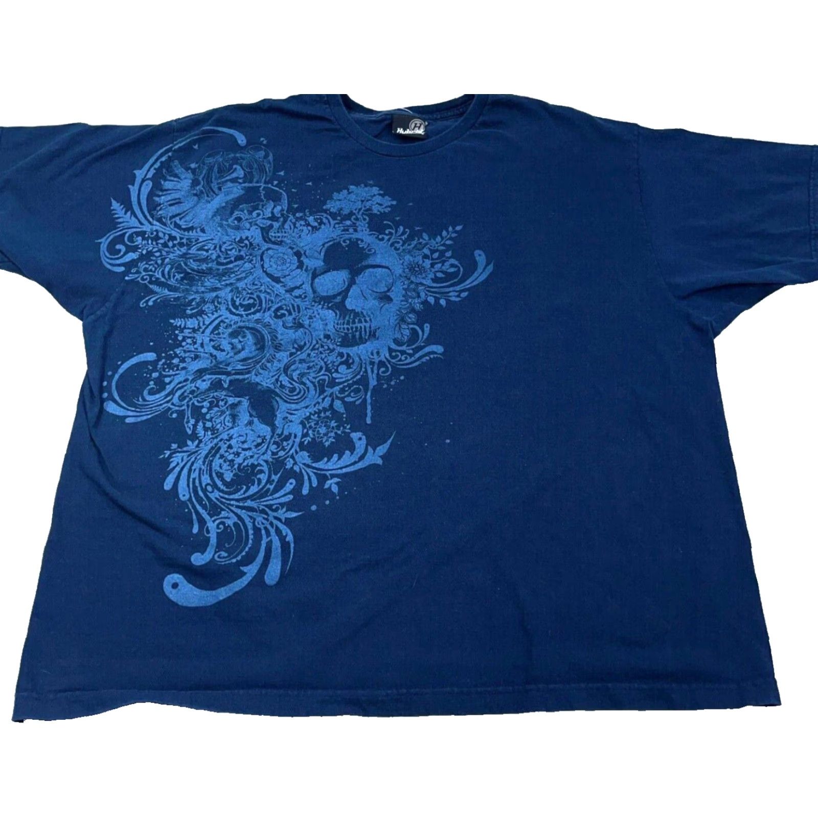Vintage VINTAGE Hybrid Shirt Men 2XL Blue Tee Y2K 00s Cyber Skull Punk Skate USA Graphic Print Logo Shirt Mens Size US XXL / EU 58 / 5 - 2 Thumbnail