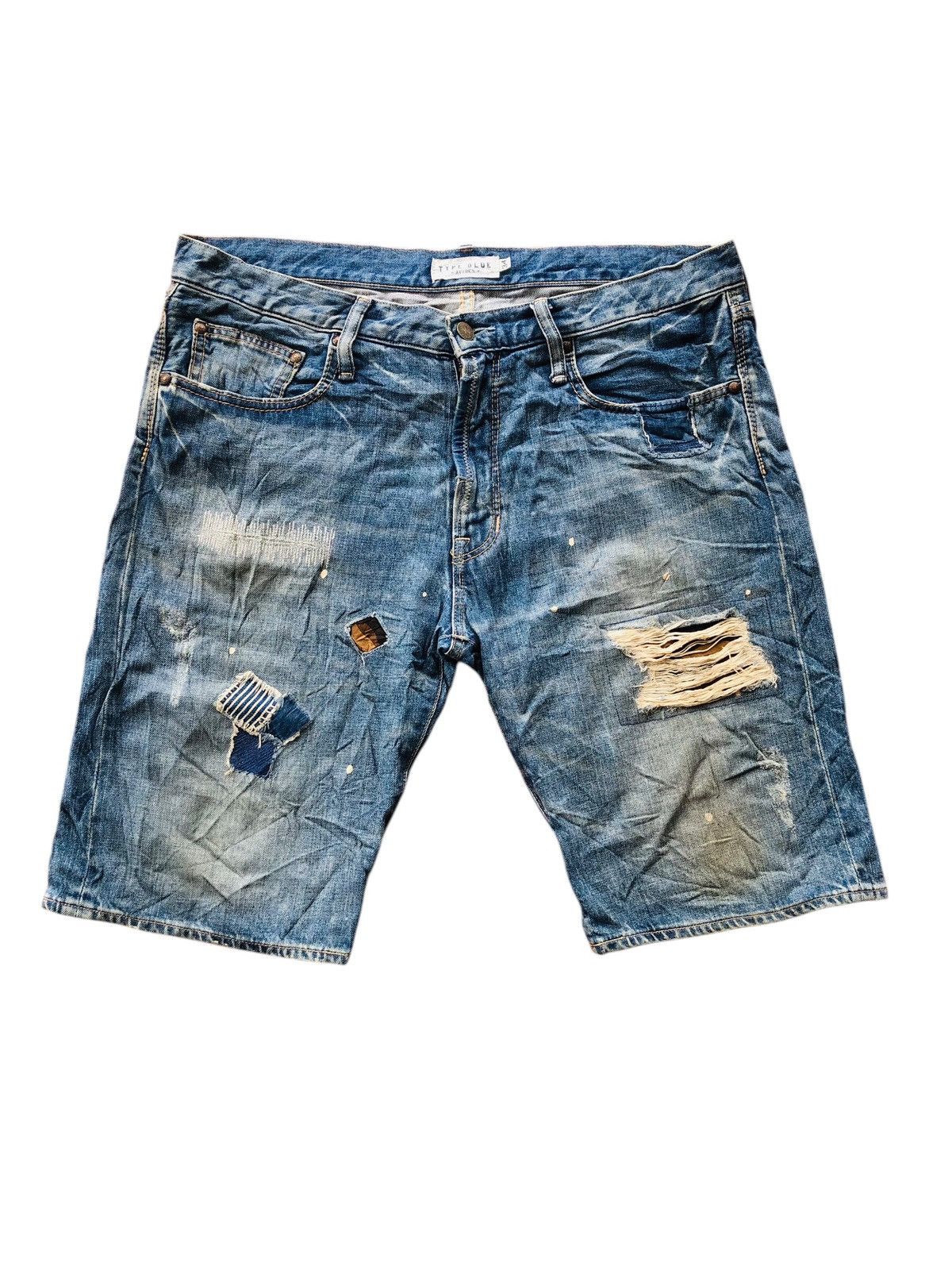 Avirex Avirex distressed patchwork short denim Size US 34 / EU 50 - 1 Thumbnail