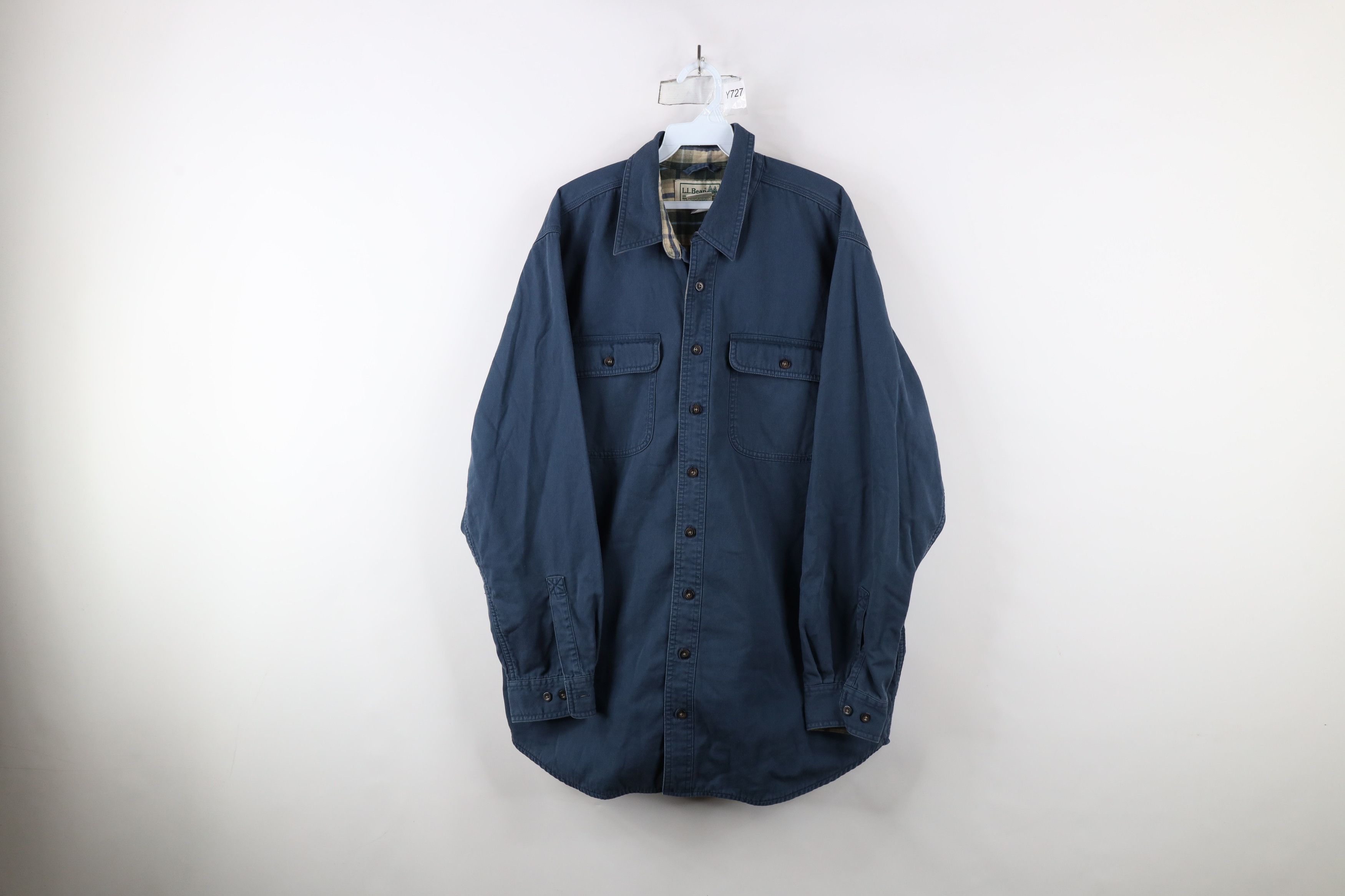 L.L. Bean × Vintage Vintage LL Bean Flannel Lined Button Shirt Jacket Jac Shirt Size US L / EU 52-54 / 3 - 1 Thumbnail