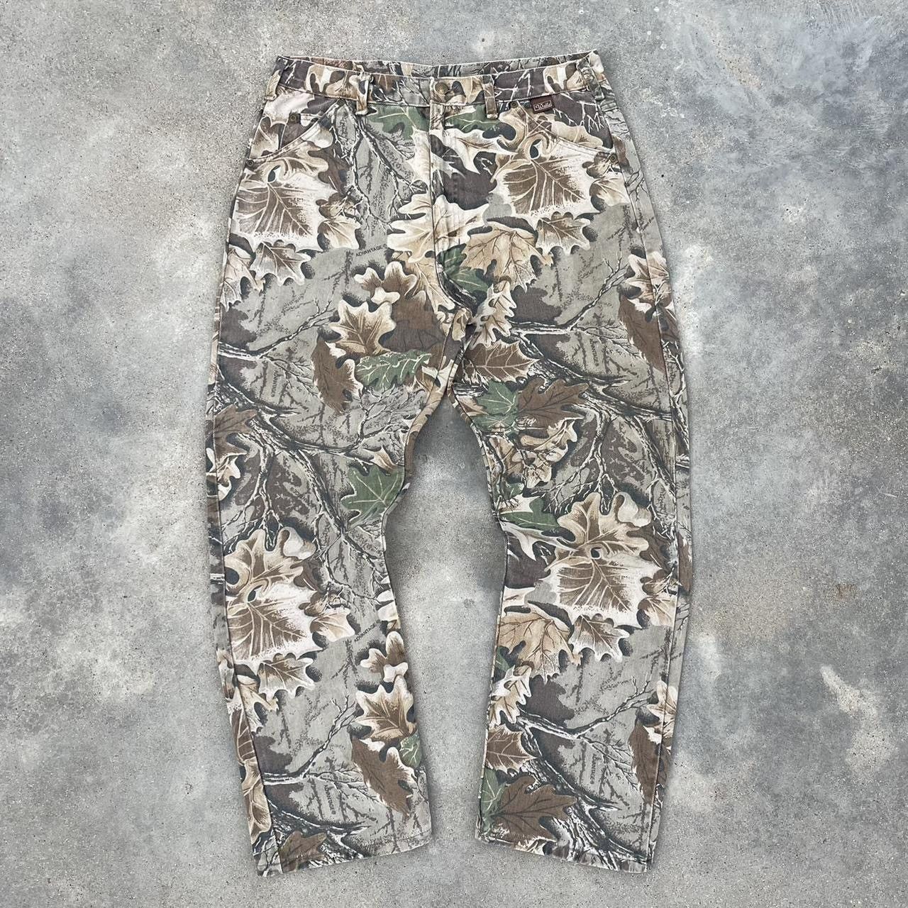 Japanese Brand × Vintage Crazy vintage essential 90s faded camo denim pants Size US 34 / EU 50 - 1 Thumbnail