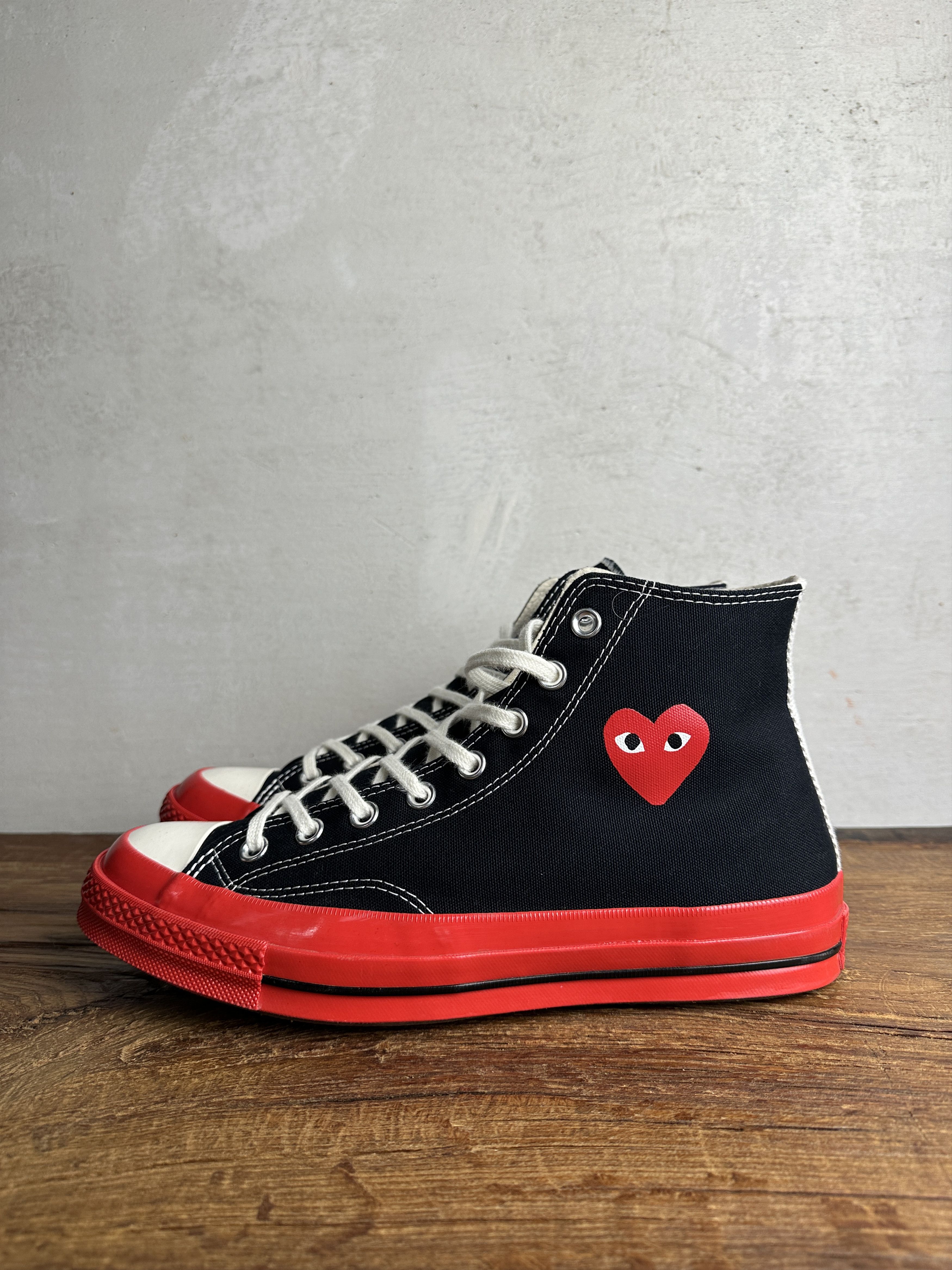 Comme des Garcons Comme des Garçons Play x Chuck 70 High 'Black Red' Sneakers Size US 10 / EU 43 - 1 Thumbnail