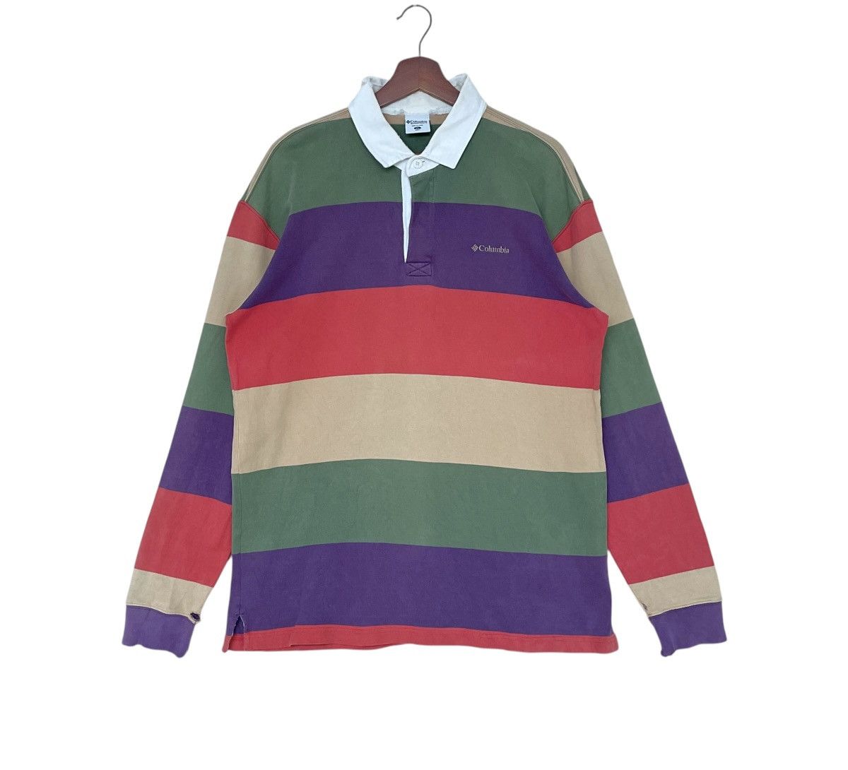 Columbia × Vintage Vintage Brand Columbia Stripe Rugby Shirt 2000s Size US XL / EU 56 / 4 - 1 Thumbnail