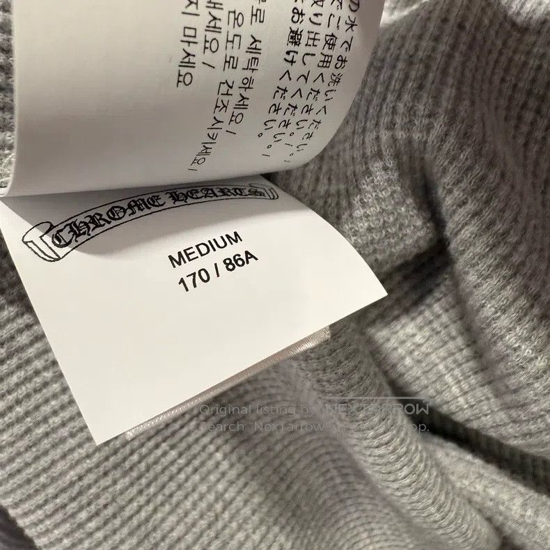 Chrome Hearts CHROME HEARTS Size M Waffle embroidery sweater Size US M / EU 48-50 / 2 - 4 Thumbnail