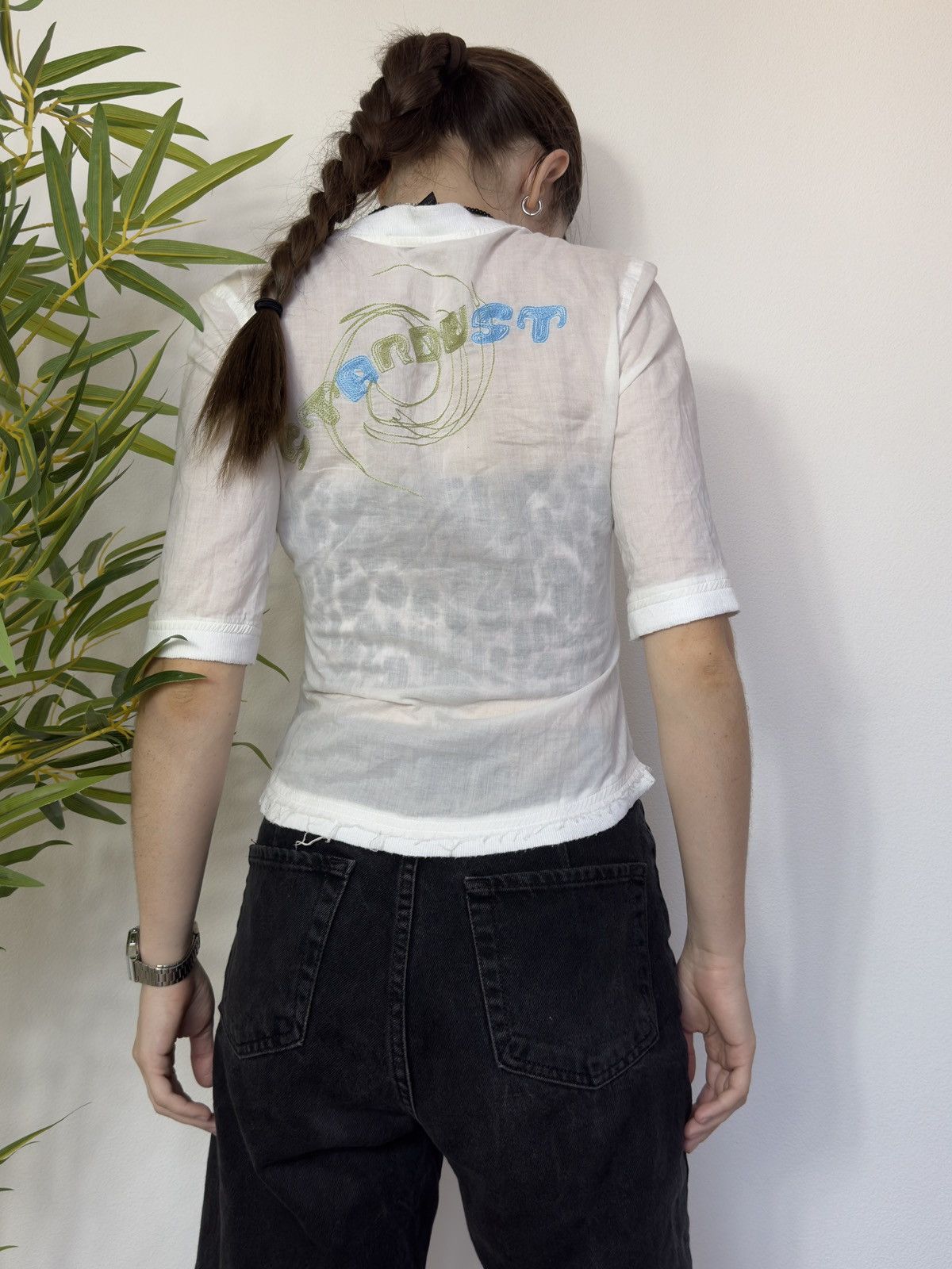 DKNY × Vintage VINTAGE MESH 2000s DKNY CUTE BLOUSE Size S / US 4 / IT 40 - 2 Thumbnail