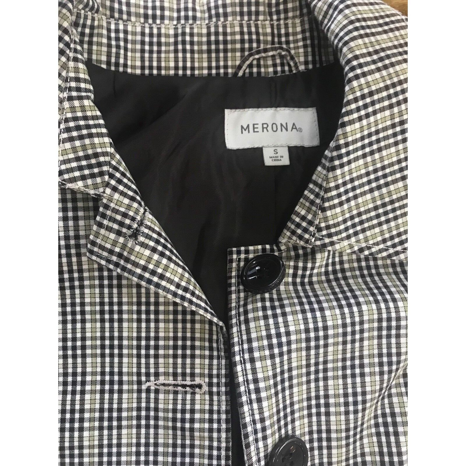 Merona Merona Blazer Jacket Coat SZ S Small Women's Plaid Green Bla Size S / US 4 / IT 40 - 3 Thumbnail