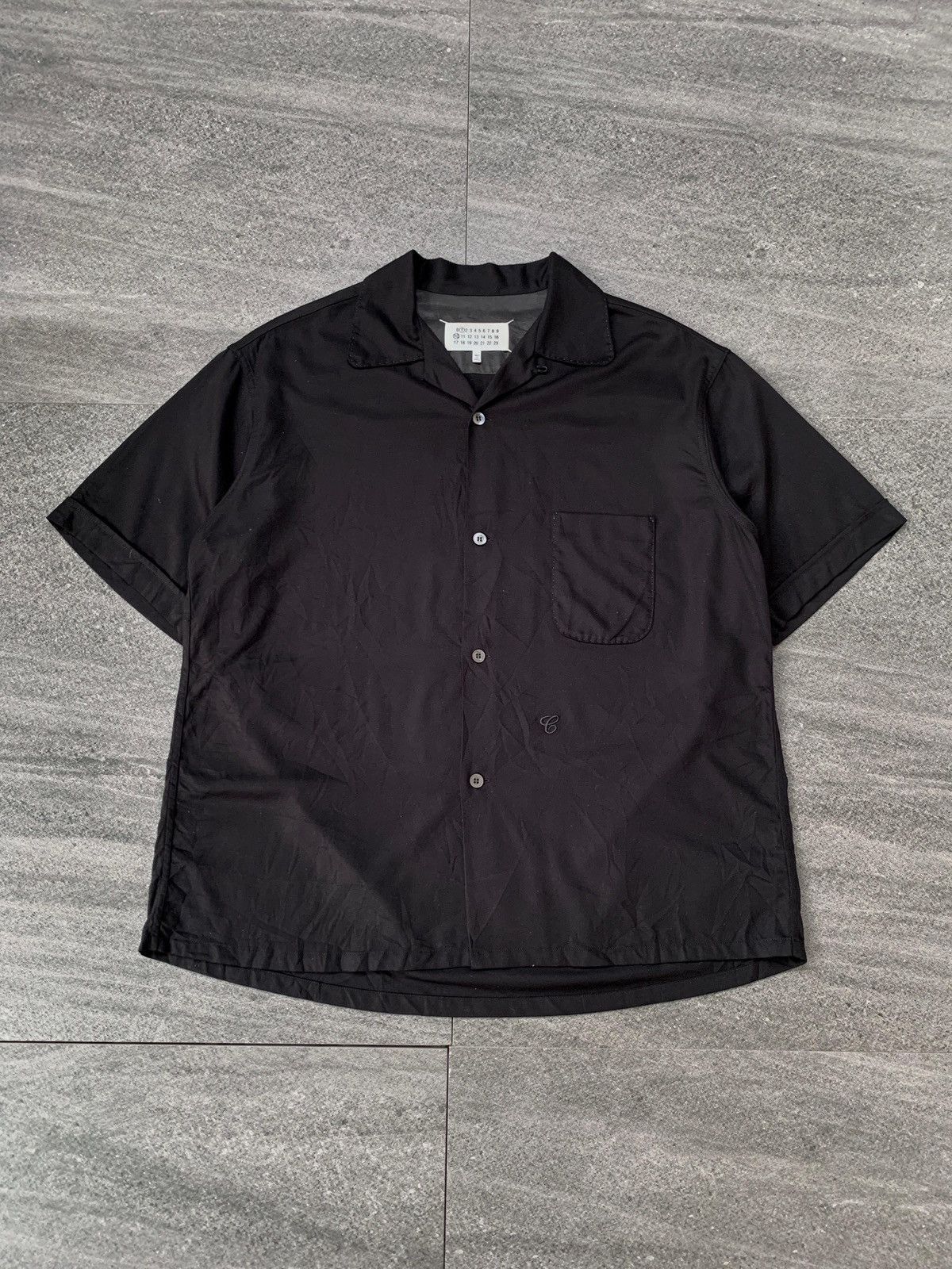 Maison Margiela FREE IMPORT TAX C Embroidery Viscose Camp Collar Shirt Size US M / EU 48-50 / 2 - 1 Thumbnail