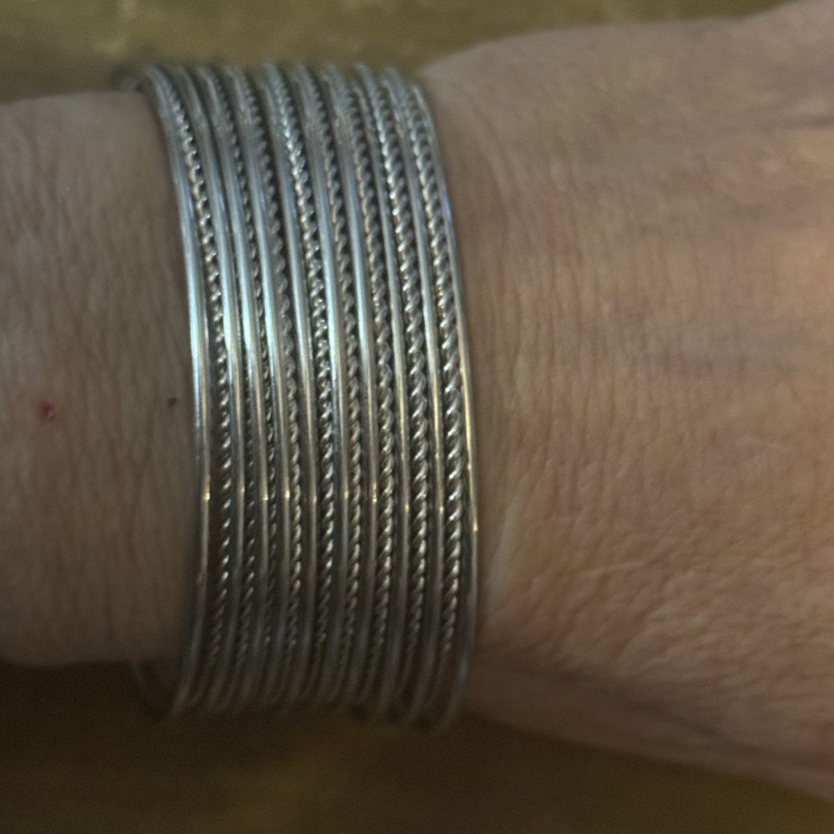 Vintage Vintage Park Lane silver tone multi bangle cuff bracelet Size ONE SIZE - 2 Thumbnail