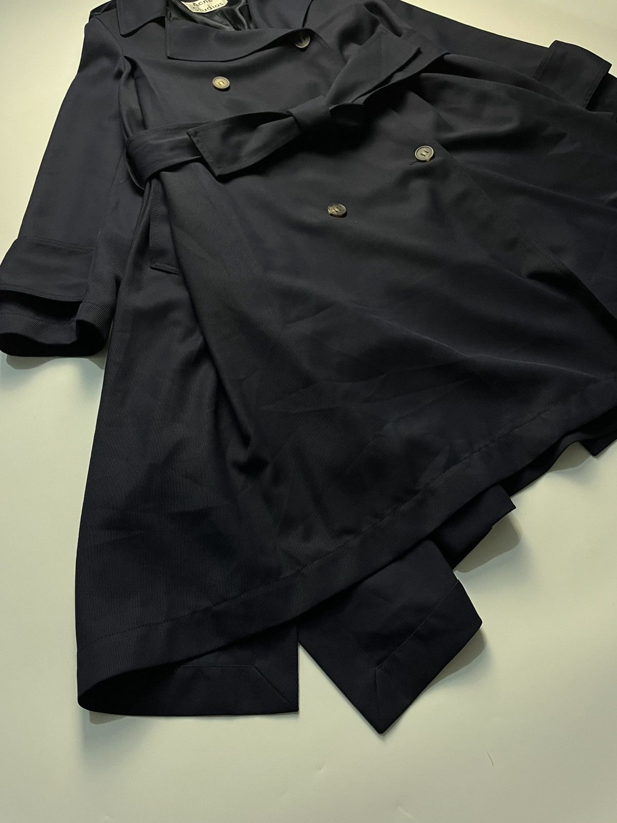 Acne Studios Acne Studios Olwen Twill Trench Coat Size XXS / US 00 / IT 34 - 8 Thumbnail