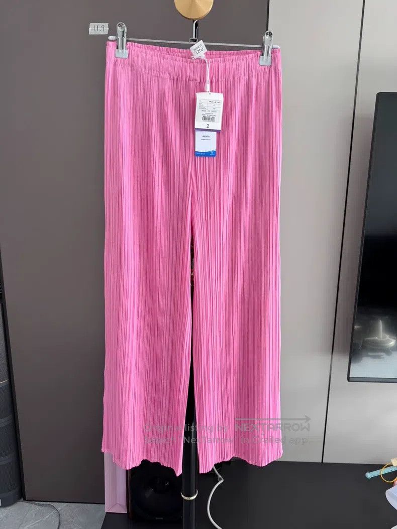 Issey Miyake Issey Miyake Pink Straight Trousers Size 25" / US 0 / IT 36 - 1 Thumbnail