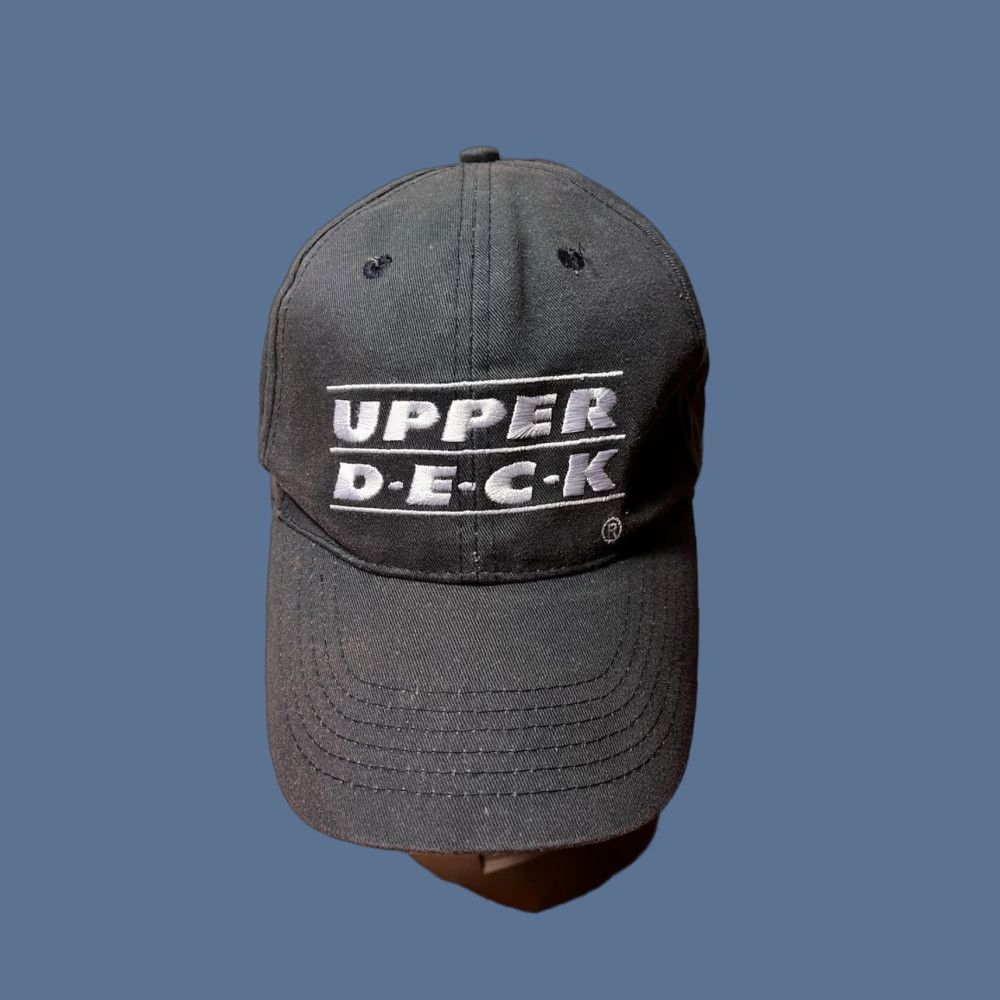 Vintage VINTAGE Upper Deck Baseball Card Snapback Hat Adult Black 90s Size ONE SIZE - 1 Thumbnail