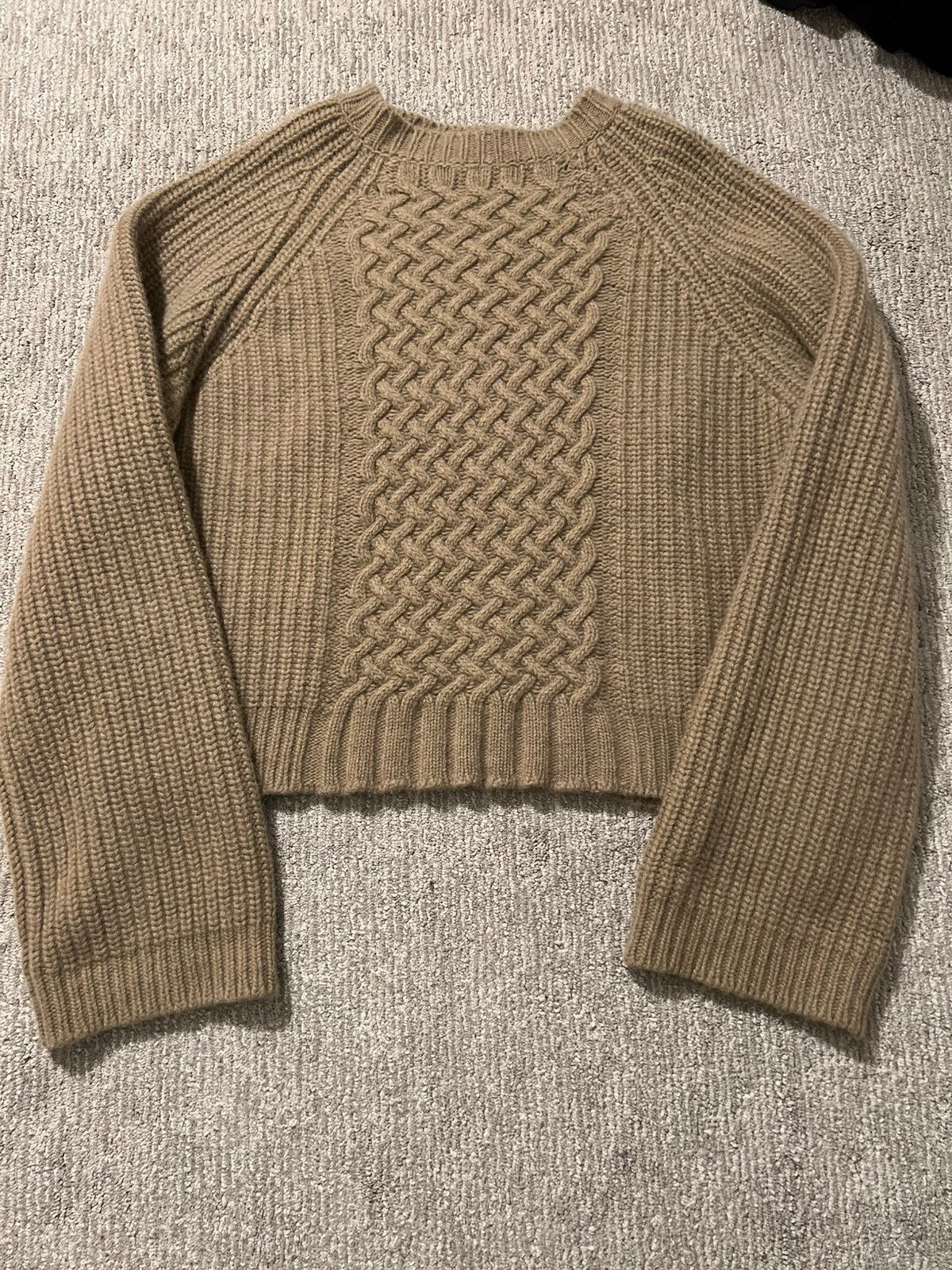 Haider Ackerman Cropped Camel Angora Knit from FW18