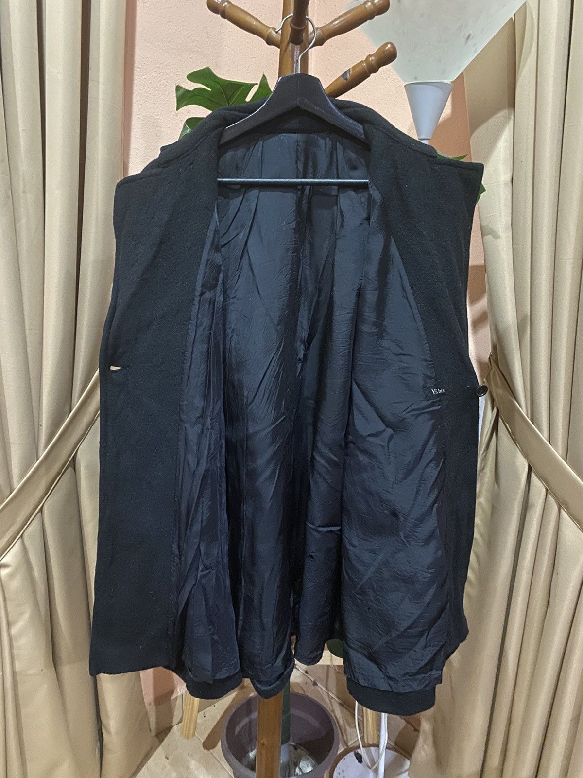 Yohji Yamamoto Y’s bis Japan Black Wool Oversized Cocoon Coat Size M / US 6-8 / IT 42-44 - 5 Thumbnail