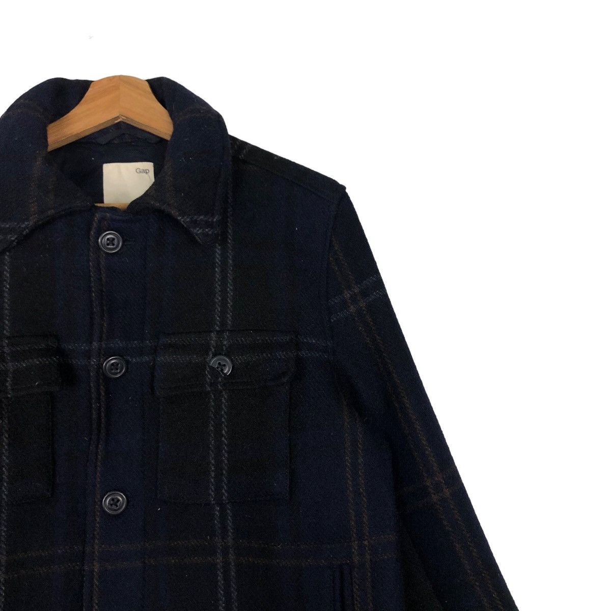 Japanese Brand 🔥Vintage Gap Wool Worker Jacket Tartan Design Japan Size US S / EU 44-46 / 1 - 6 Thumbnail