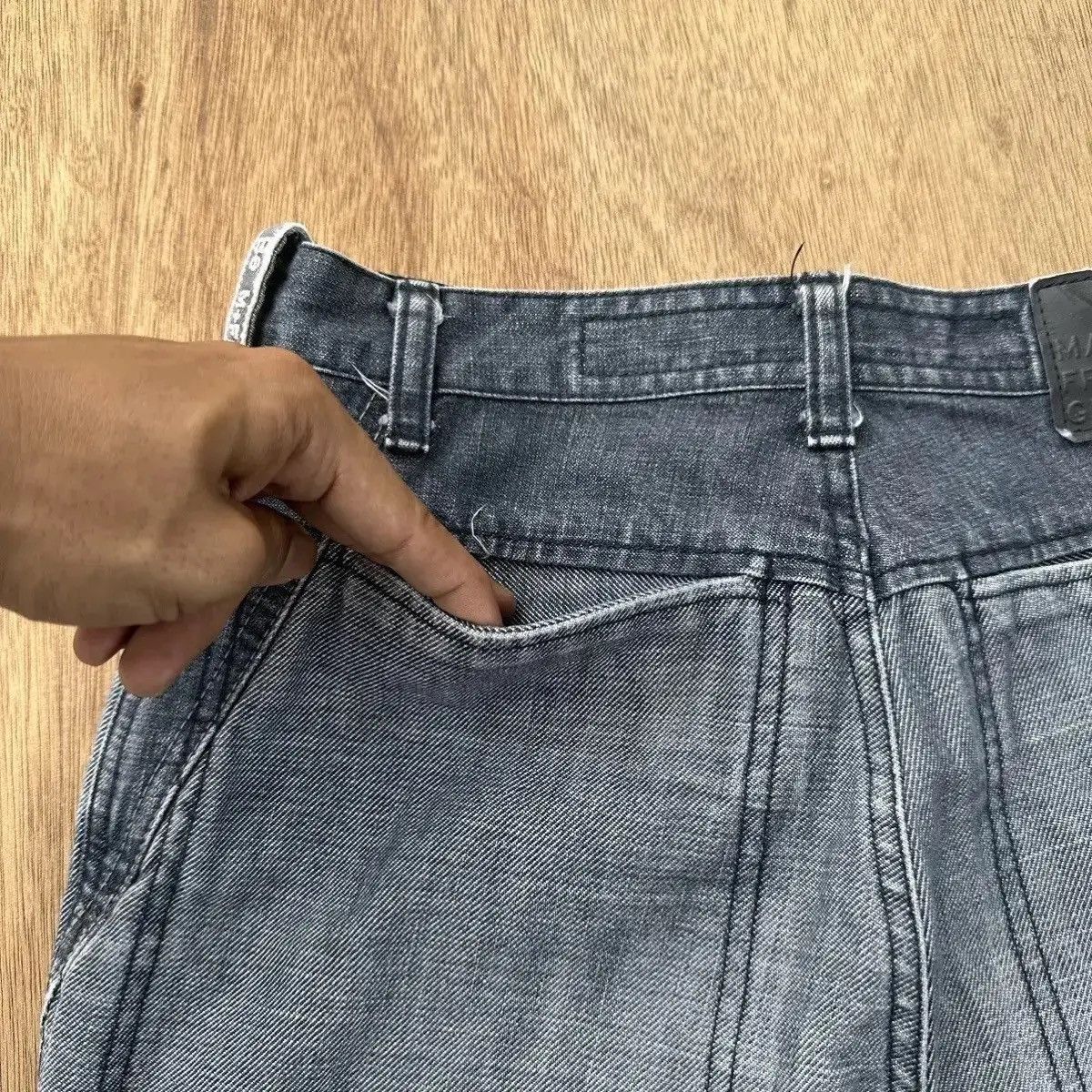 Marithe + Francois Girbaud UNIQUE‼️MARITHE FRANCOIS GIRBAUD JEAN SELVEDGE PATHWORK RARE Size US 26 / EU 42 - 15 Thumbnail