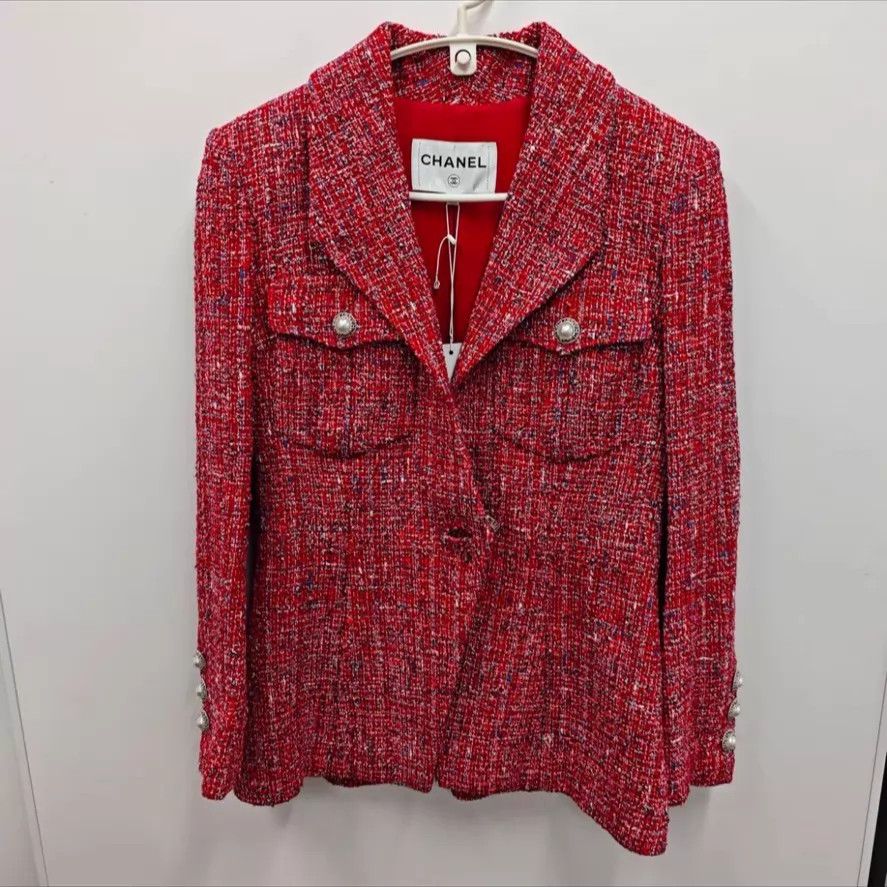 Chanel Chanel 19P Tweed Lapel Jacket Pearl Buttons Size 34 Size XS / US 0-2 / IT 36-38 - 1 Thumbnail