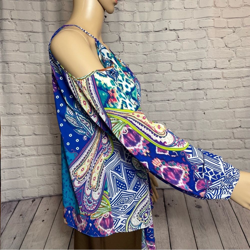 Chicos New Chico's Whimsy Cold-Shoulder Tie-Front Top Size 0 US S Size S / US 4 / IT 40 - 7 Thumbnail