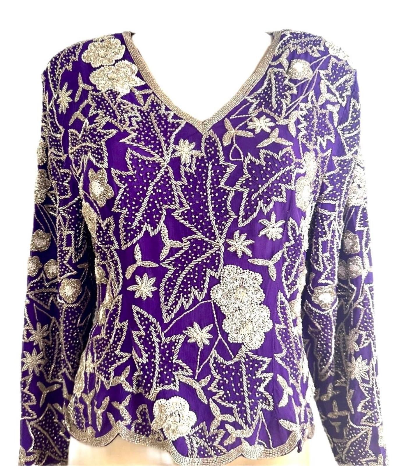 Other Sequin Top Purple Silver size 16 Size XXL / US 16-18 / IT 52-54 - 1 Thumbnail