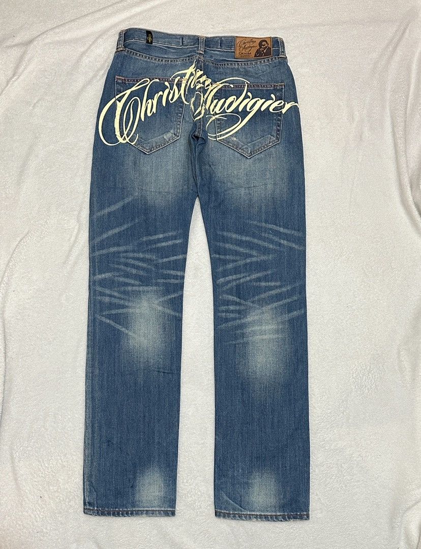 Christian Audigier Vintage christian audigier ed hardy embroidered jeans 30/34 Size US 30 / EU 46 - 1 Thumbnail