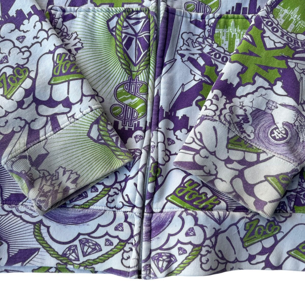 Southpole × Zoo York ZOO YORK Full Zip Like Bape AOP Cartoon Hoodie Y2K 00s Size US XL / EU 56 / 4 - 4 Thumbnail