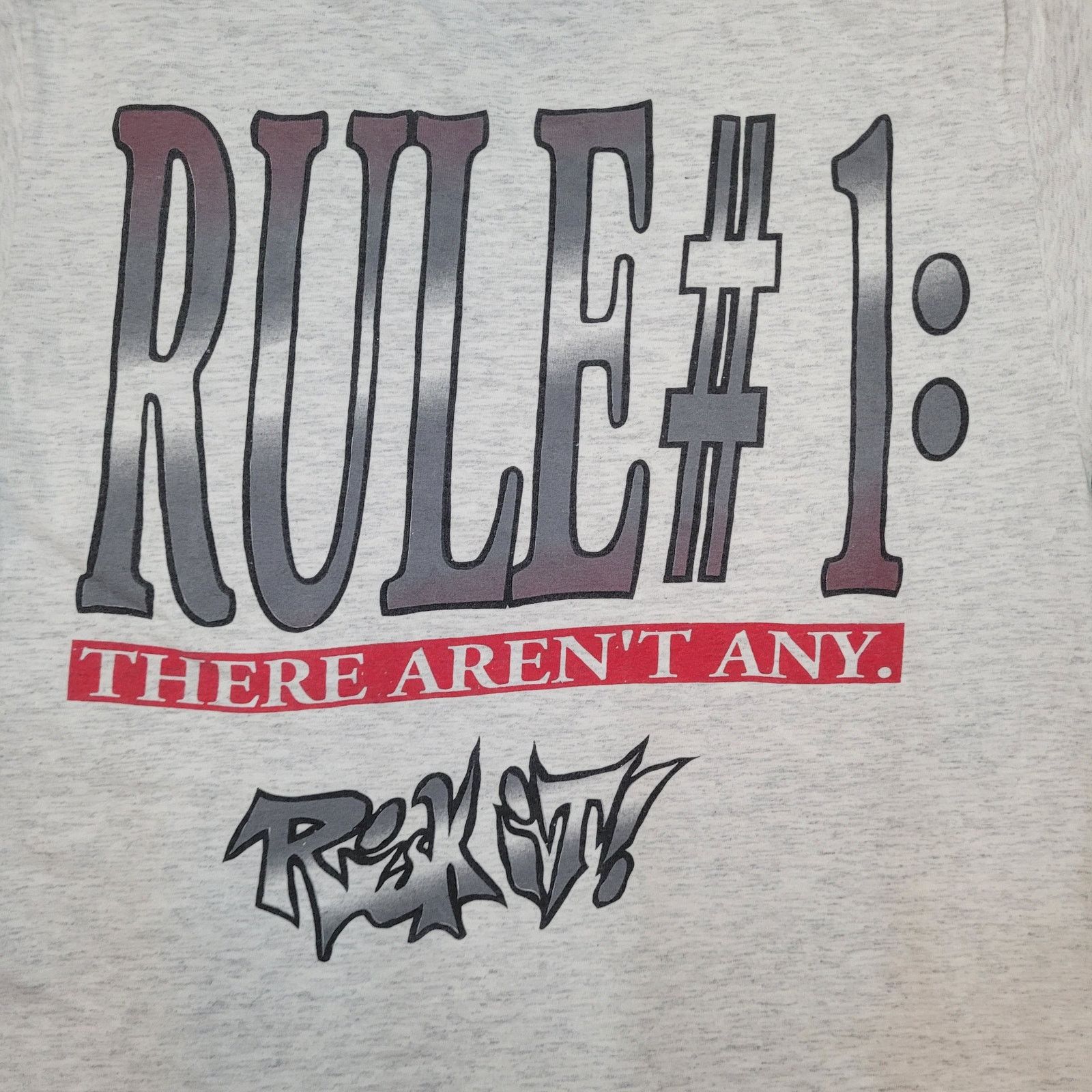Vintage VTG 90s Rek-It "No Rules" T-Shirt Mens Small Single Stitch Size US S / EU 44-46 / 1 - 2 Thumbnail