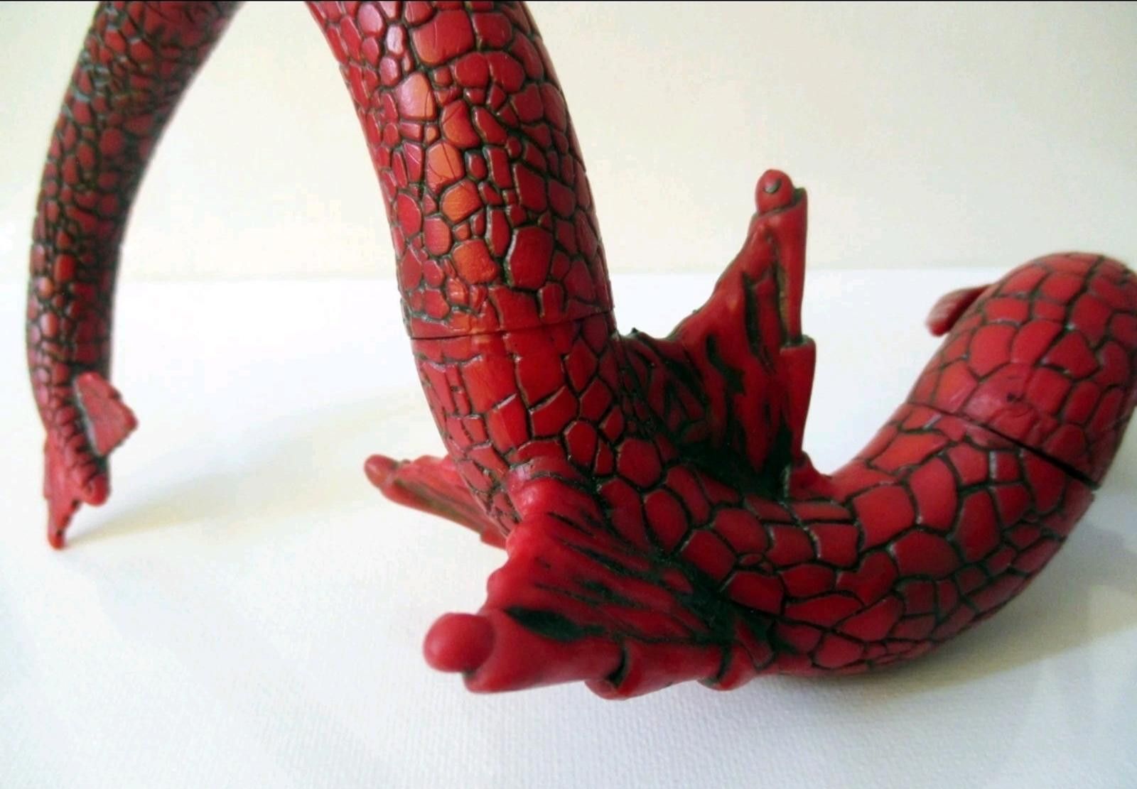 Designer Vtg Poseable 12" Red Cast Resin Dragon Serpent Figurine Size ONE SIZE - 9 Thumbnail
