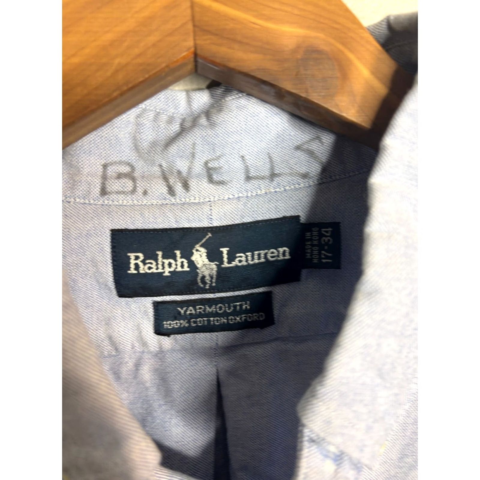 Ralph Lauren VINTAGE Ralph Lauren Shirt Blue Oxford Pony Button Up Mens 17 Size US XL / EU 56 / 4 - 3 Thumbnail