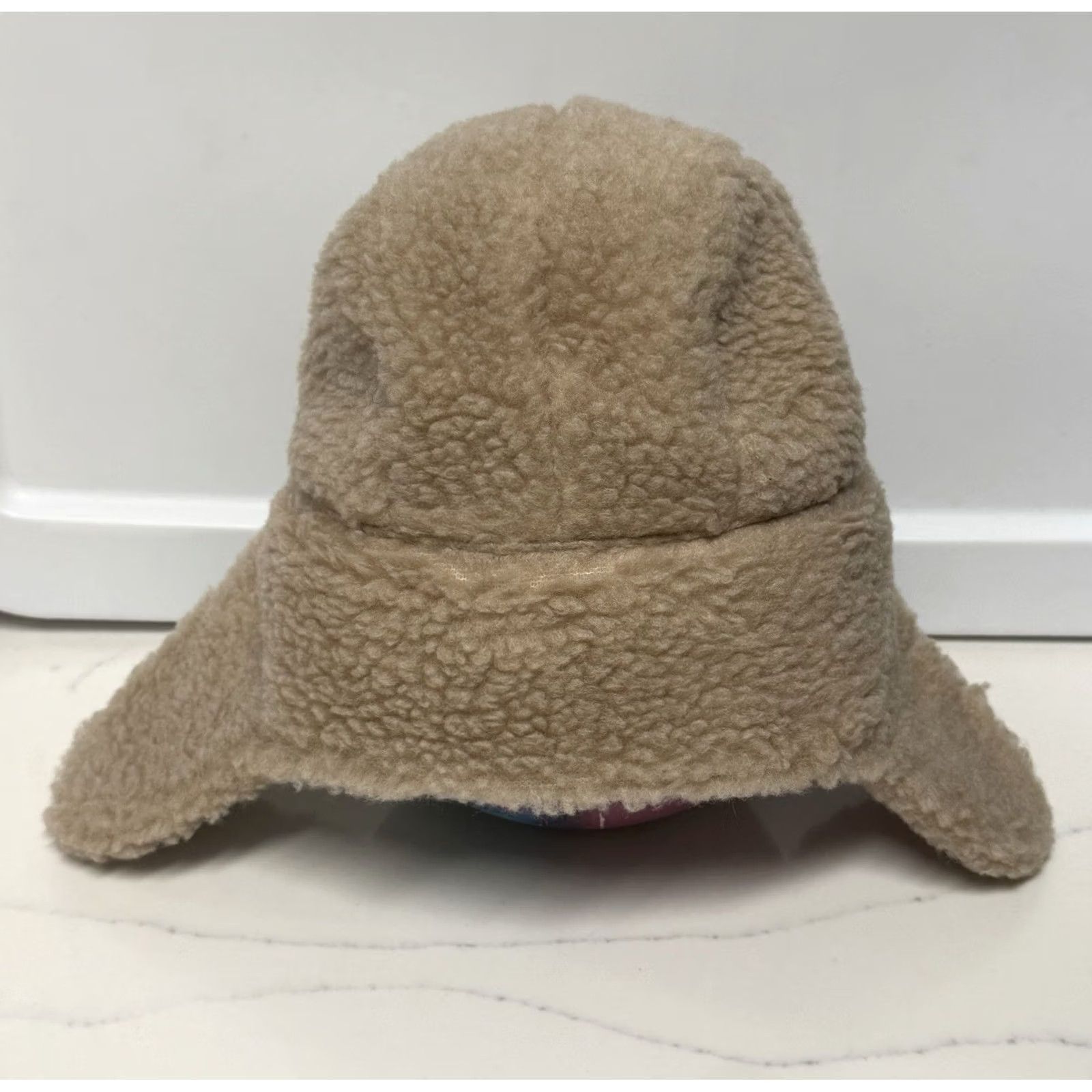 Vintage Câbleami BOA Aviator Fleece Knit Hat Medium Earflaps Flying Adjustable Japan Unisex Adults Winter Knit BrOwn/ Brown 80s USA Leather Straps Missing Size US M / EU 48-50 / 2 - 3 Thumbnail