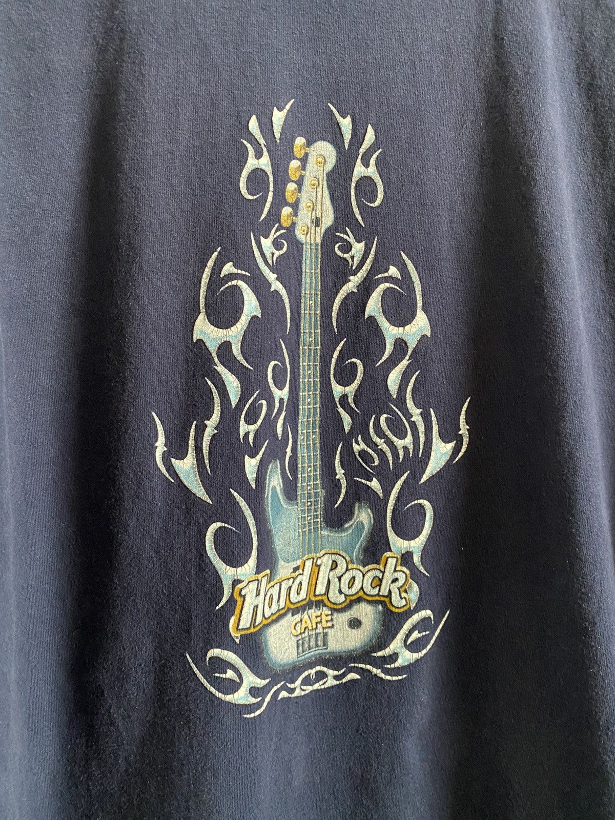 Hard Rock Cafe Vintage Flame Guitar Hard Rock Cafe Tee Size US XL / EU 56 / 4 - 4 Thumbnail