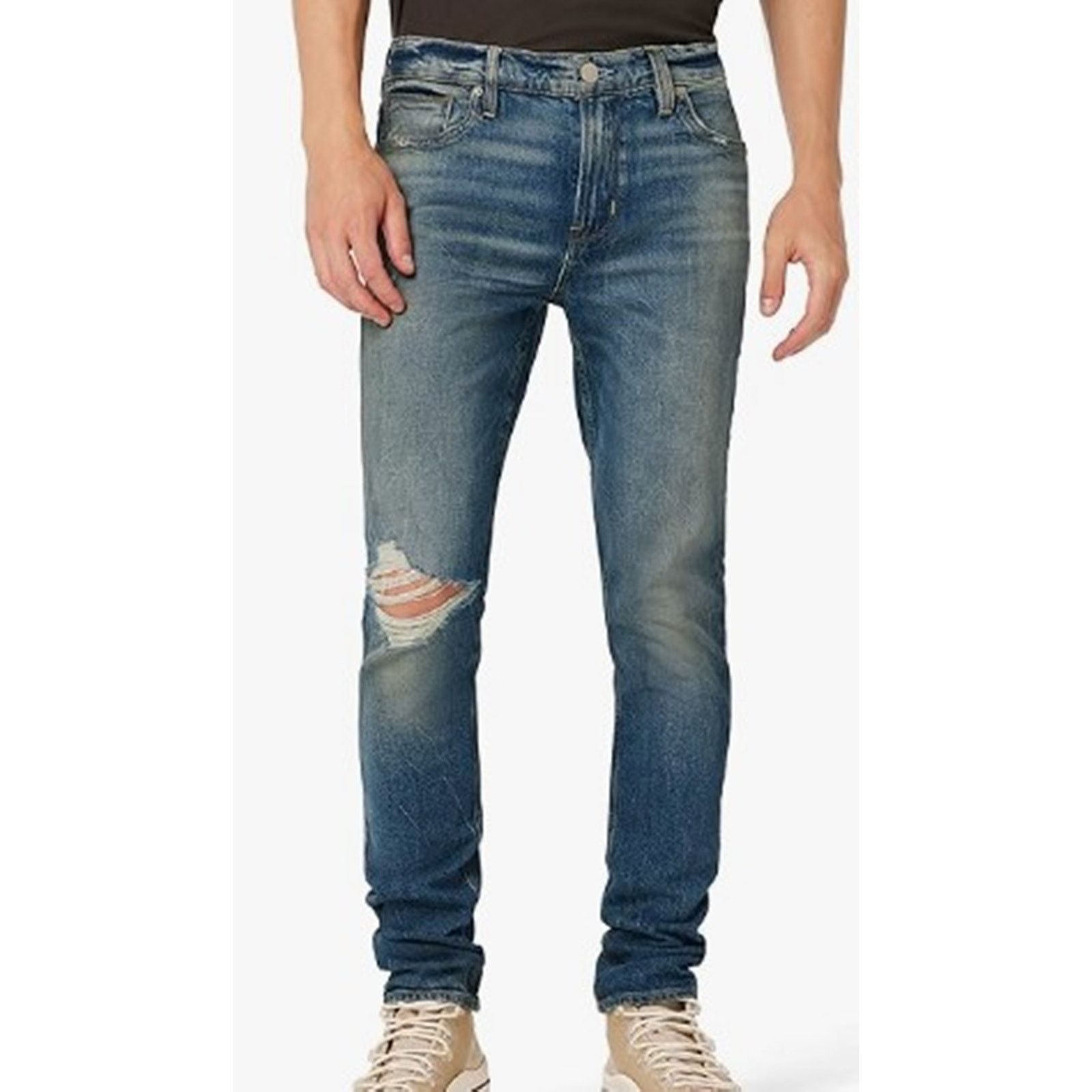 Hudson HUDSON Men's Axl Slim Jeans Distress Indigo Size 31 Size US 31 - 1 Thumbnail