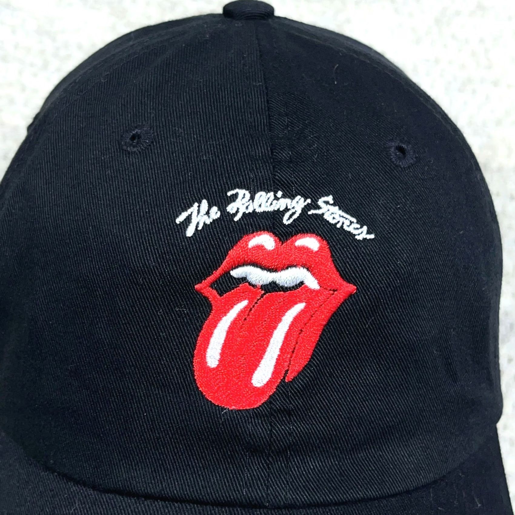 Vintage The Rolling Stones Black Hat Cap Dad Music Rock Band Adjustable Strap Back 80s 90s Mens Size ONE SIZE - 2 Thumbnail