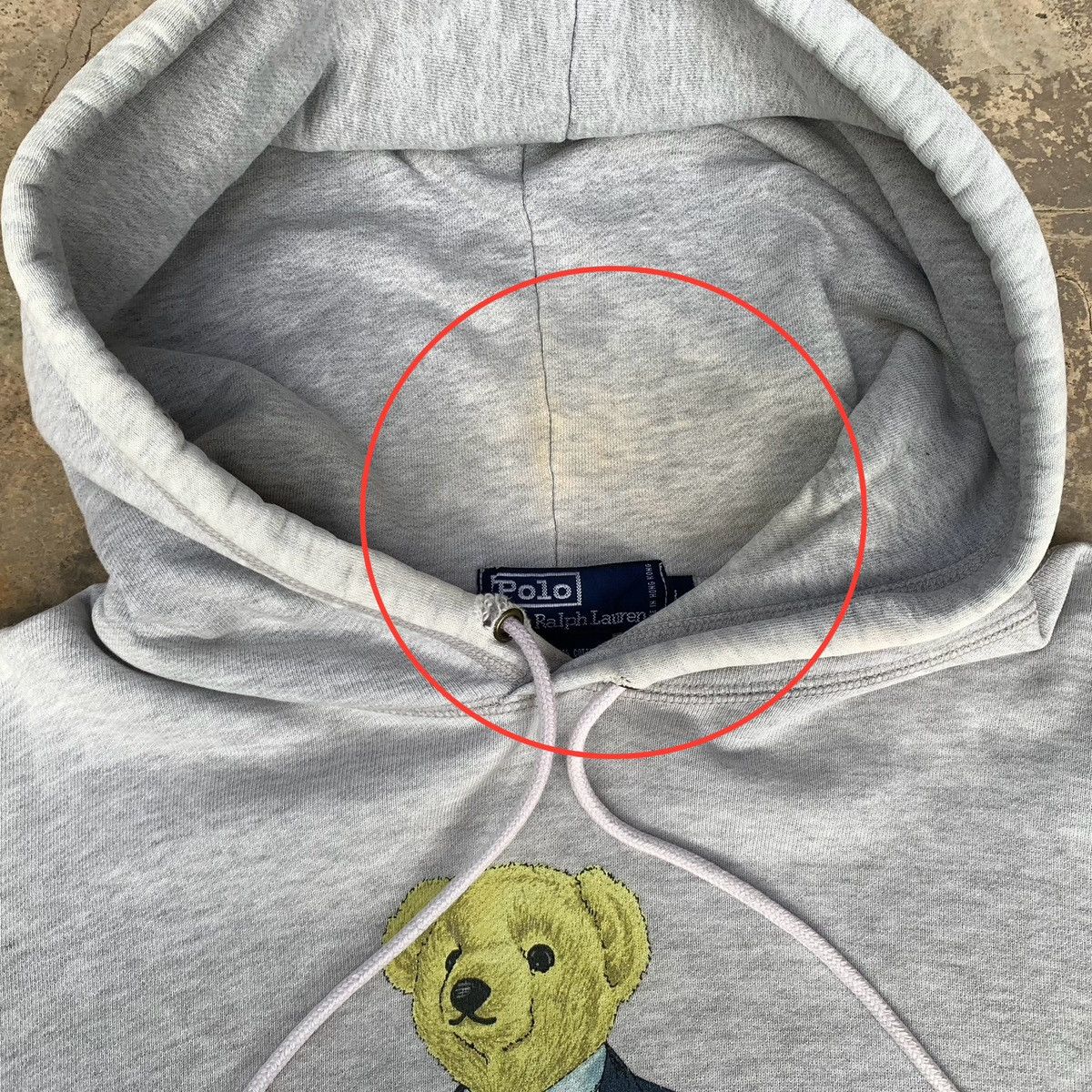 Vintage Vintage 90s Polo Bear Ralph Lauren Hoodie Size L / US 10 / IT 46 - 10 Thumbnail