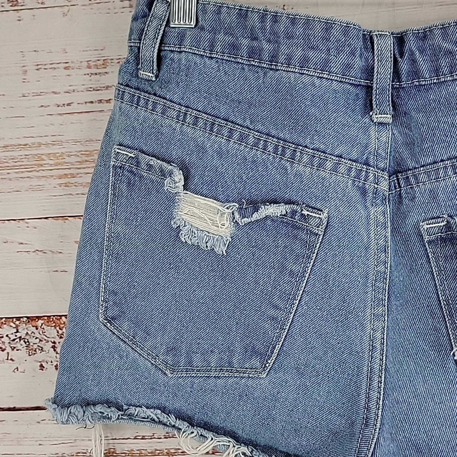 Other Light Wash Distressed Denim Cut Off Shorts Size 25 Size 25" / US 0 / IT 36 - 11 Thumbnail