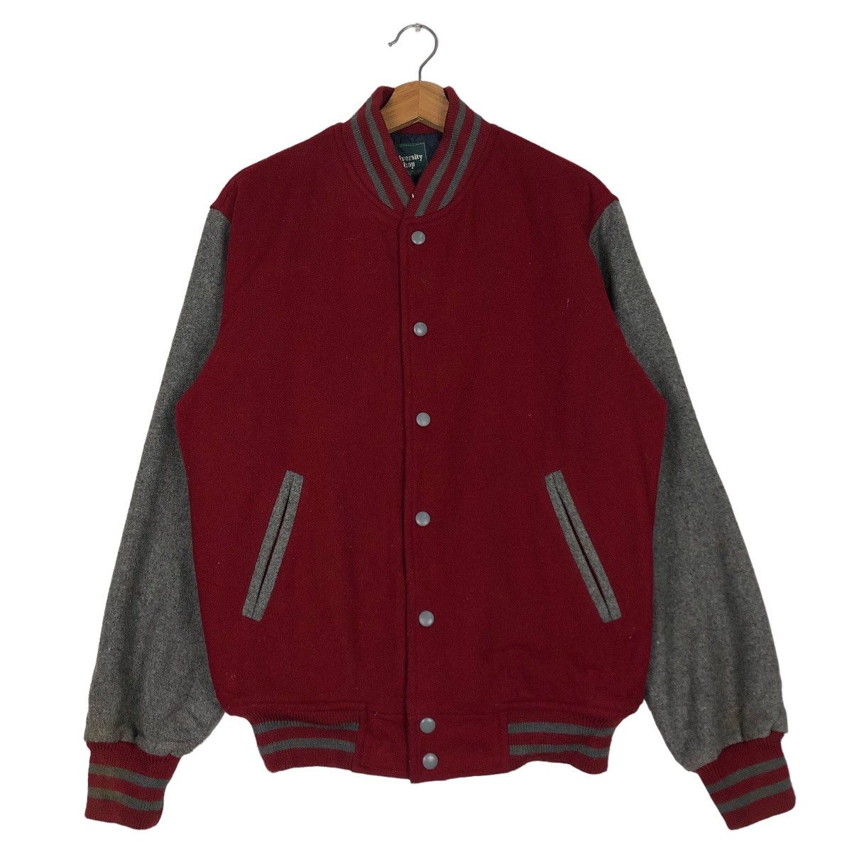 Japanese Brand 🔥Vtg Varsity Jacket Wool University Shop Issey Miyake Size US L / EU 52-54 / 3 - 1 Thumbnail