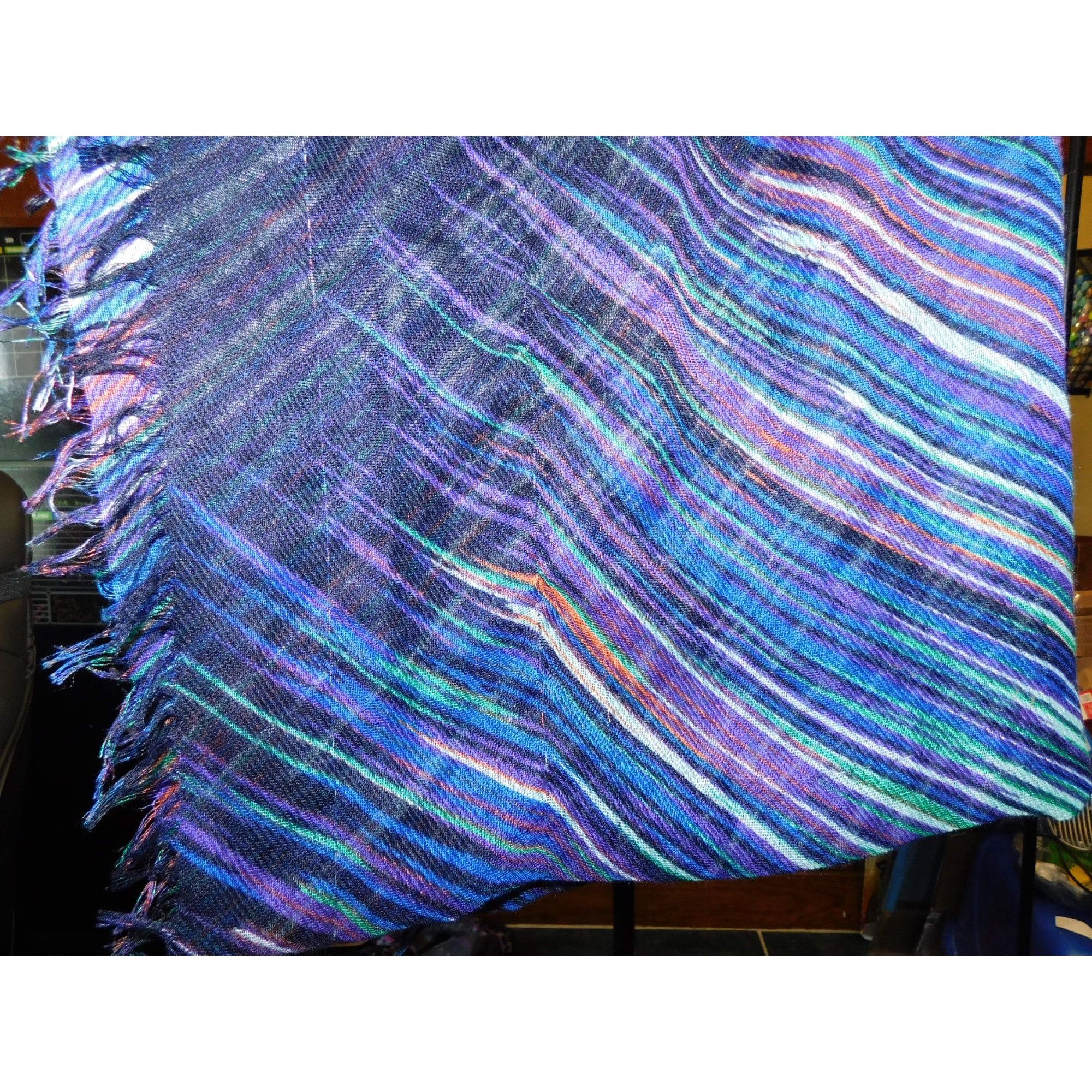 Apt. 9 Apt. 9 Blue Rainbow Rain Abstract Infinity Scarf Size ONE SIZE - 3 Thumbnail