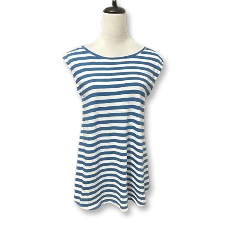 Other Caslon Cap Sleeves Blouse Striped Blue White Women's S NWOT Size S / US 4 / IT 40 - 1 Thumbnail