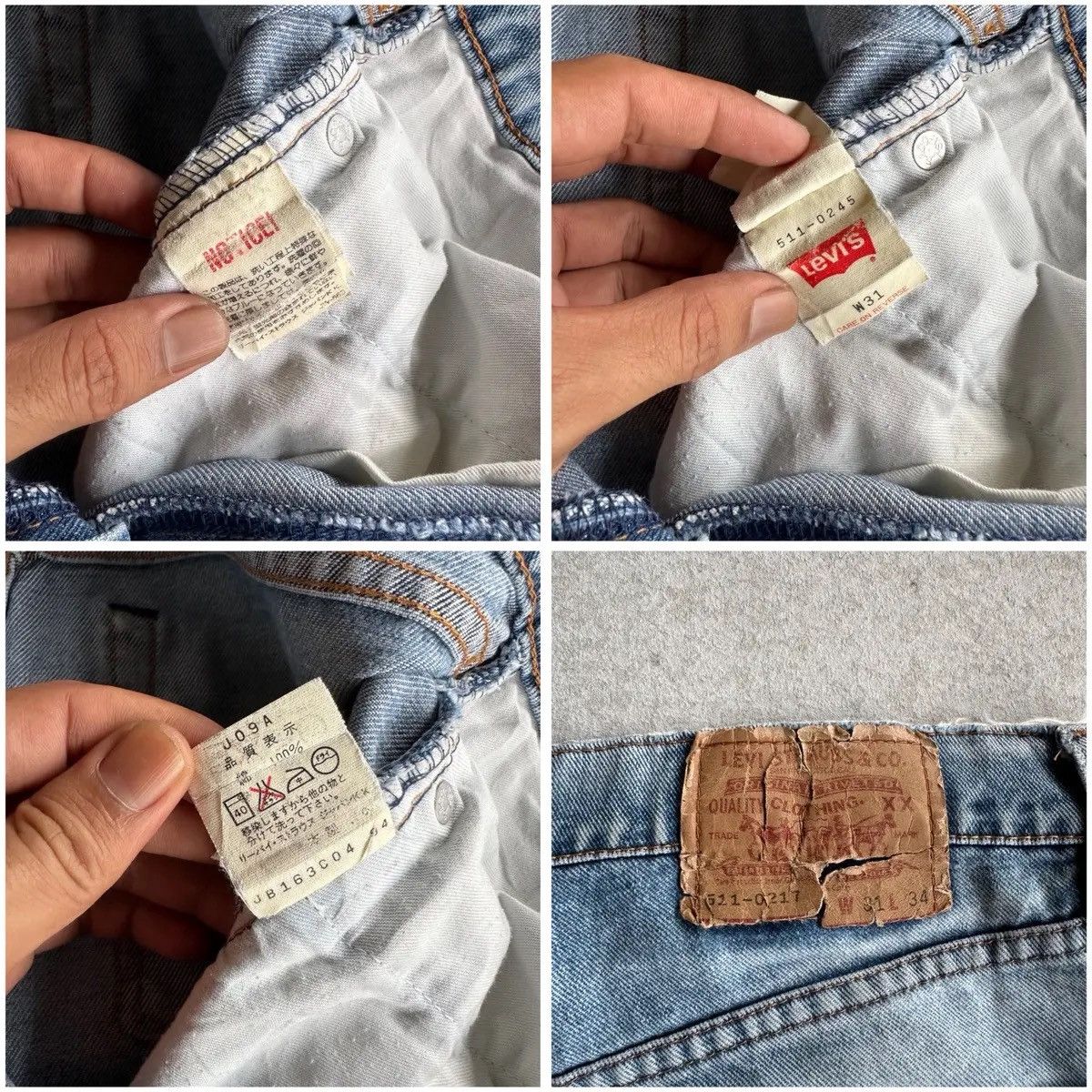 LVC 1990’s Vintage LEVI’S 511-0217 Distressed Denim J09 Pants Size US 30 / EU 46 - 19 Thumbnail