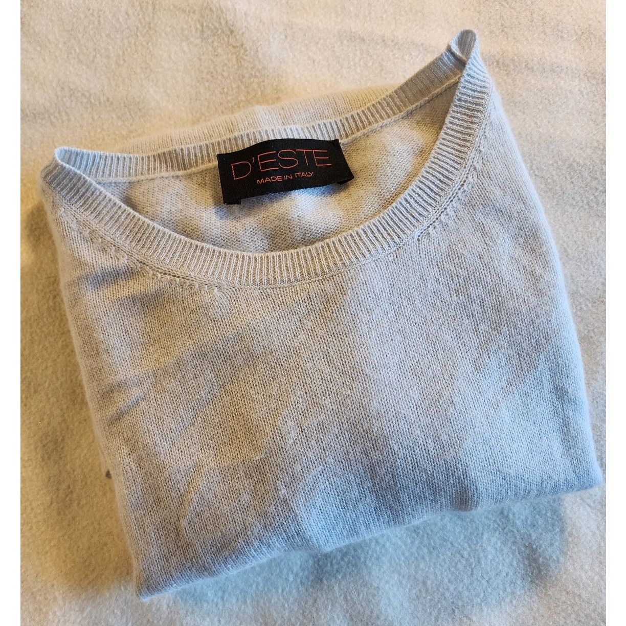Other D'Este Made in Italy Medium 100% Cashmere Ice Blue Sweater Size M / US 6-8 / IT 42-44 - 4 Thumbnail