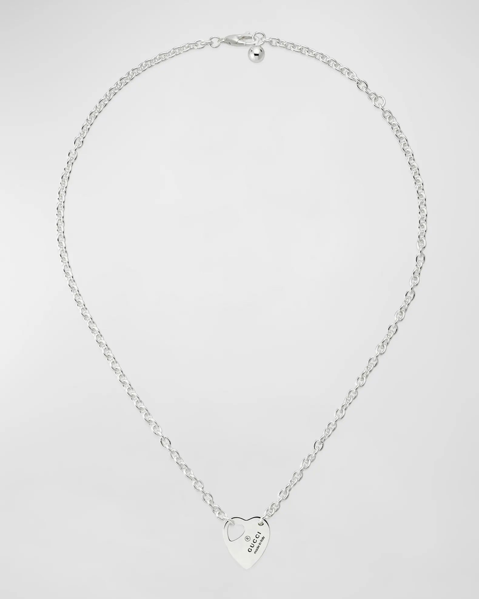 Gucci oc11z0126 Size: OS / Trademark Pendant Necklace In Silver Size ONE SIZE - 1 Thumbnail
