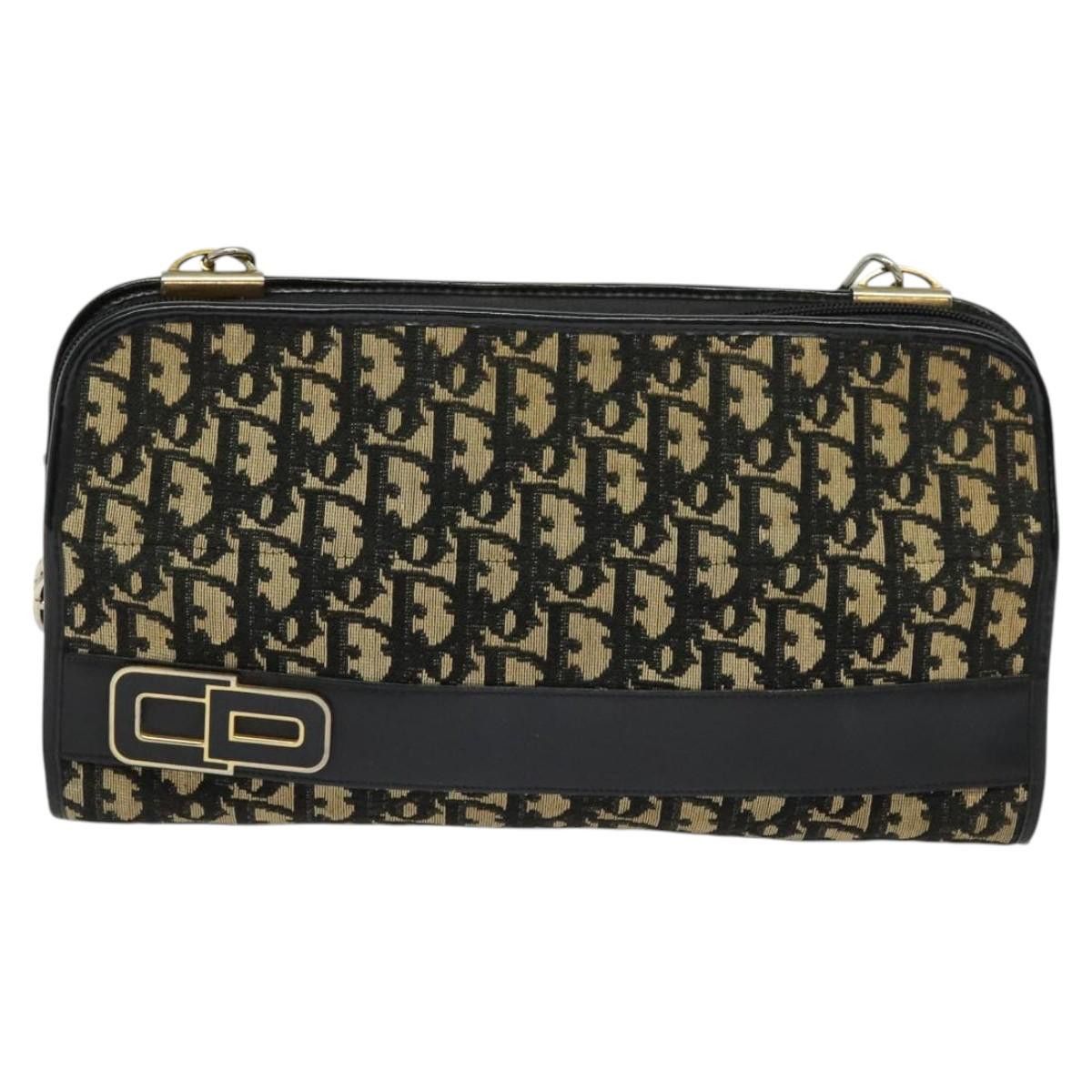 Dior DIOR Trotter Canvas Shoulder Bag Navy Gold Size ONE SIZE - 2 Thumbnail