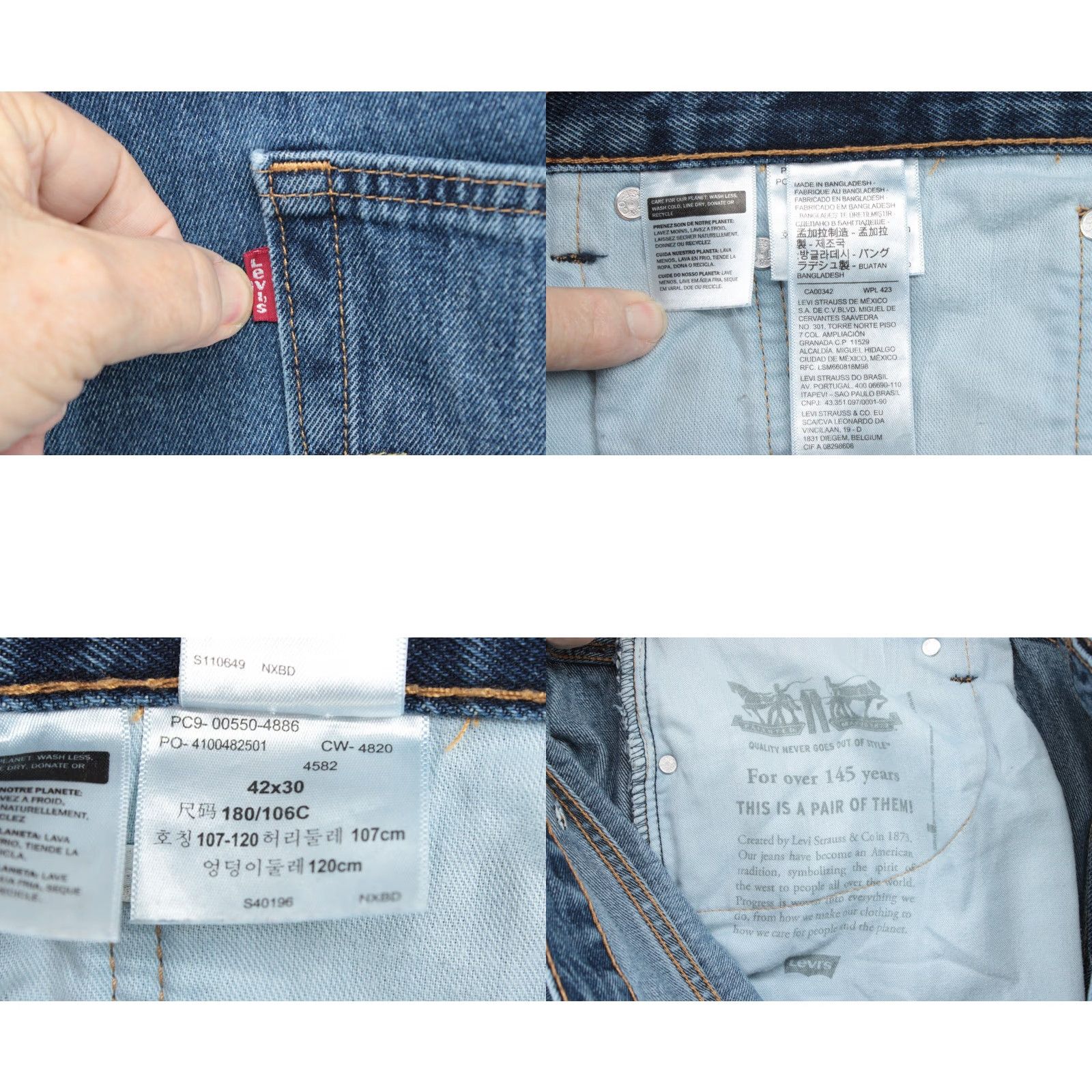 Levi's Levi’s Jeans 550 Men’s 42 Blue Straight Leg Relaxed High Rise Rance Work Wear Vintage: No Size US 42 / EU 58 - 8 Thumbnail