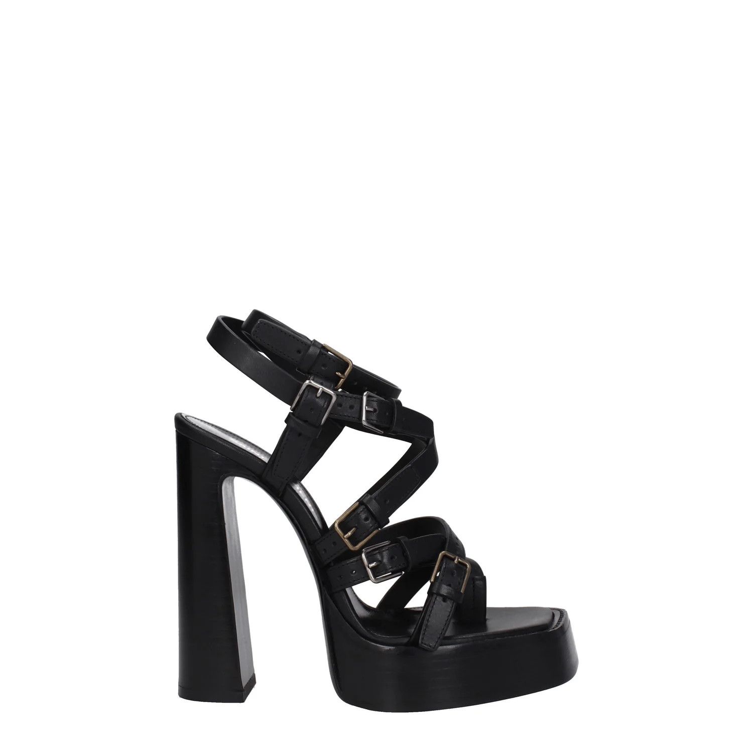 Saint Laurent Paris ob1o1e1224 Leather Sandals in Black Size US 6.5 / IT 36.5 - 1 Thumbnail