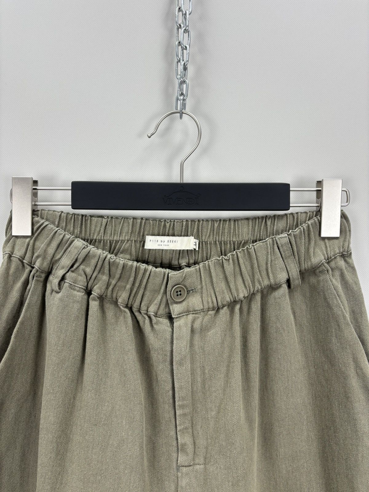 7115 by Szeki Womens linen pants 7115 by Szeki Size M Color Green Size 26" / US 2 / IT 38 - 4 Thumbnail